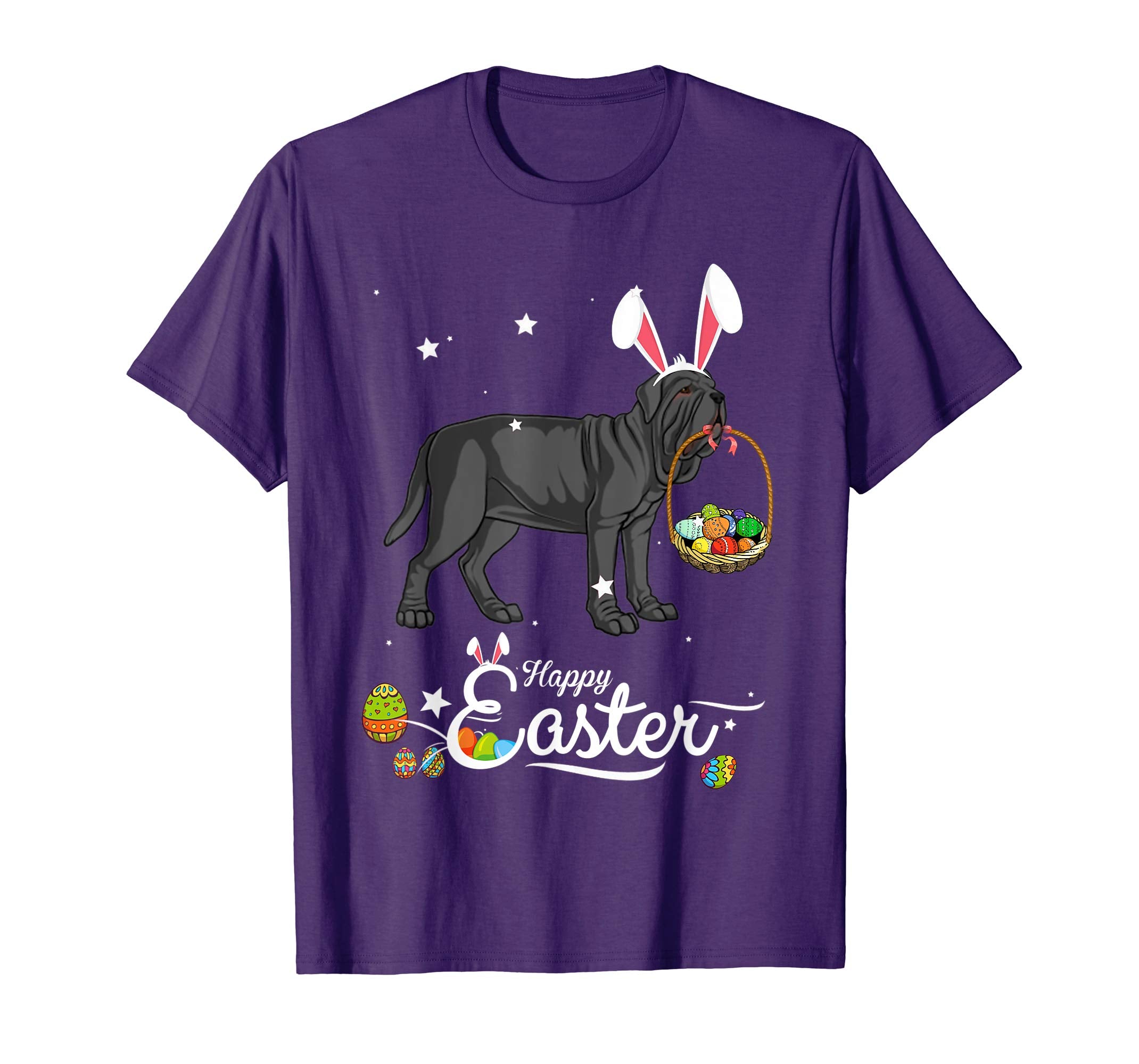 Neapolitan Mastiff Dog With Bunny Hat Easter Costume T Shirt