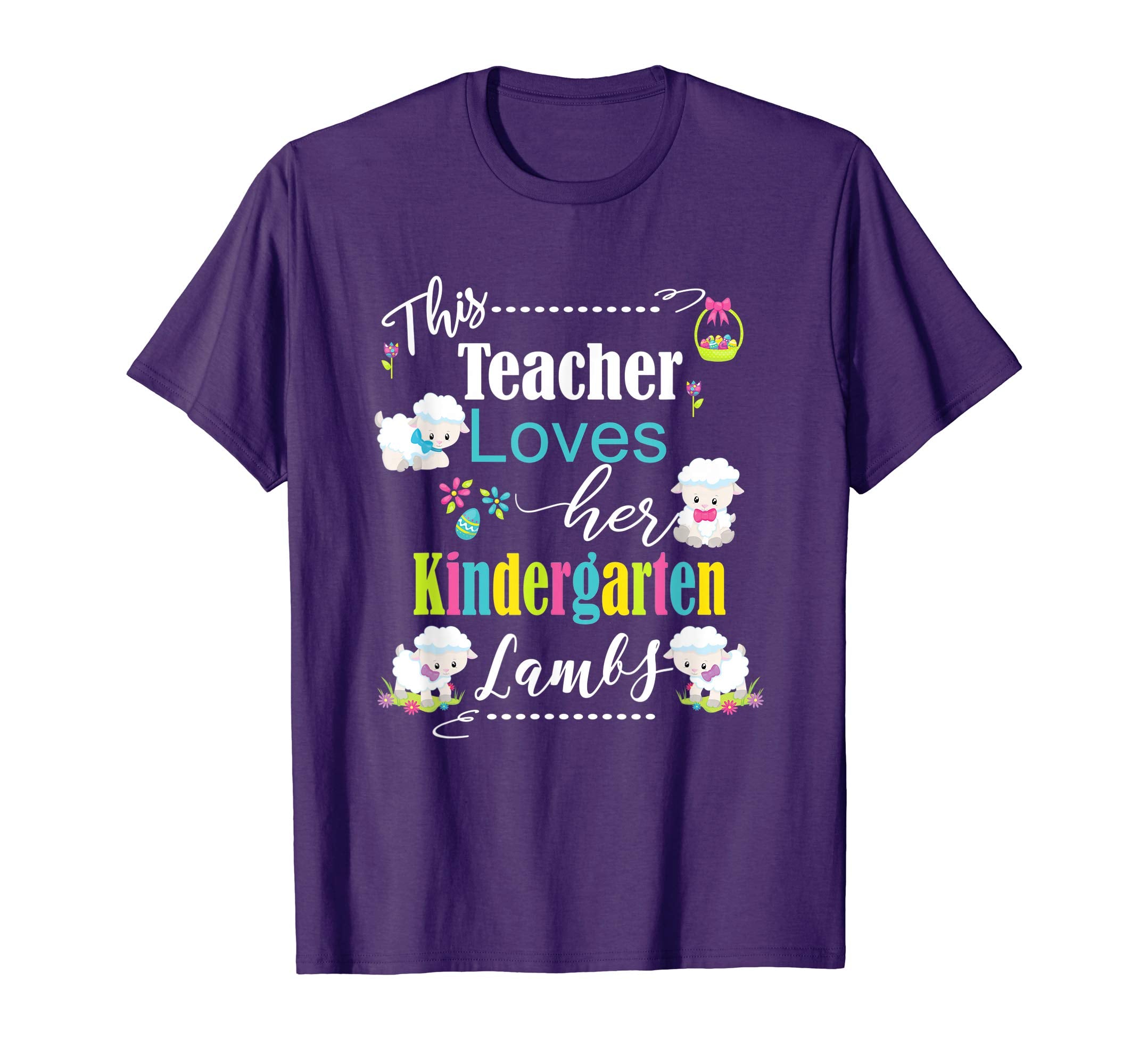 Kindergarten Teacher Easter School Shirt Cute Love My Lambs