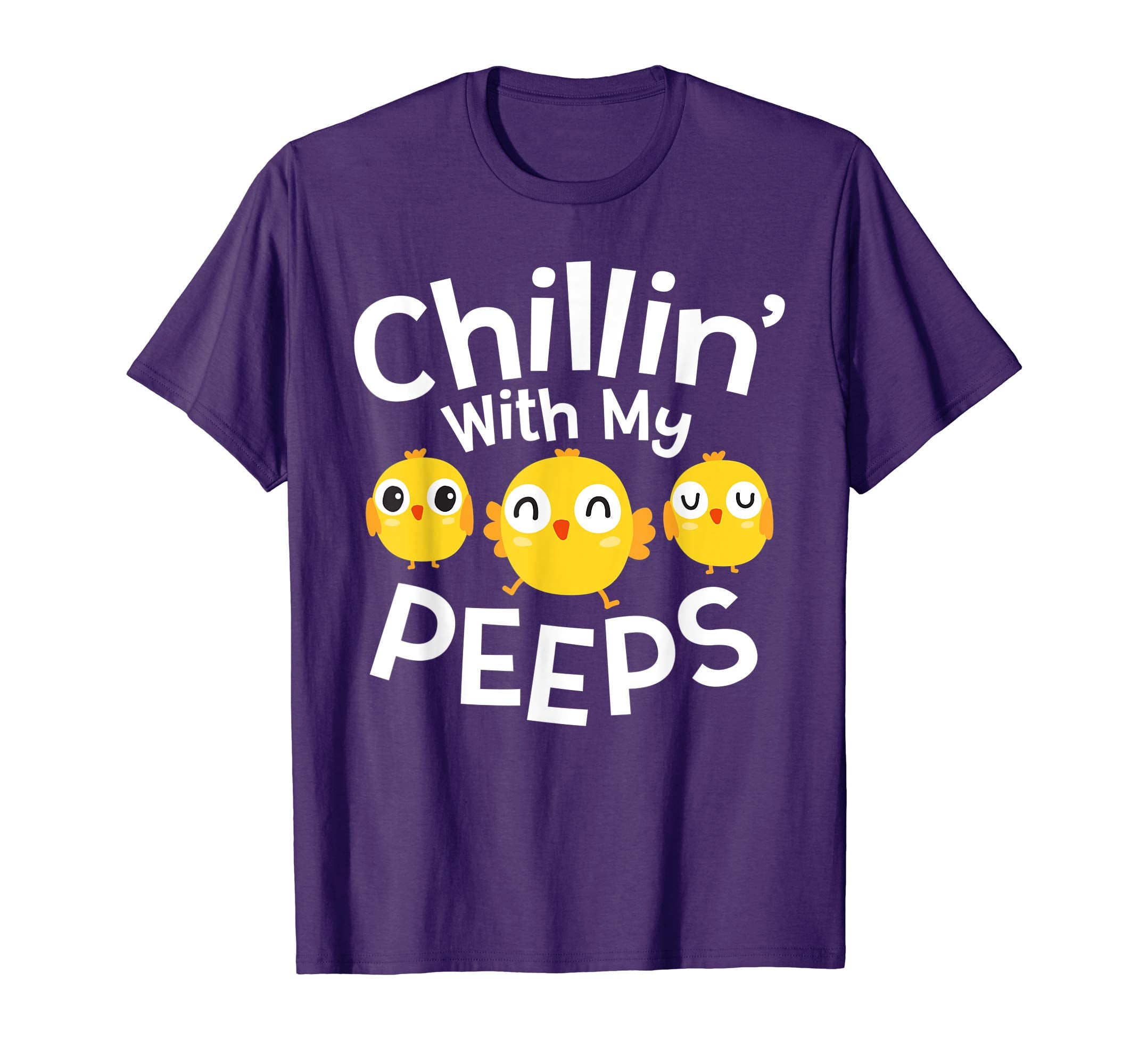 Chillin With My Peeps Happy Easter Kids Boys Girls T Shirt