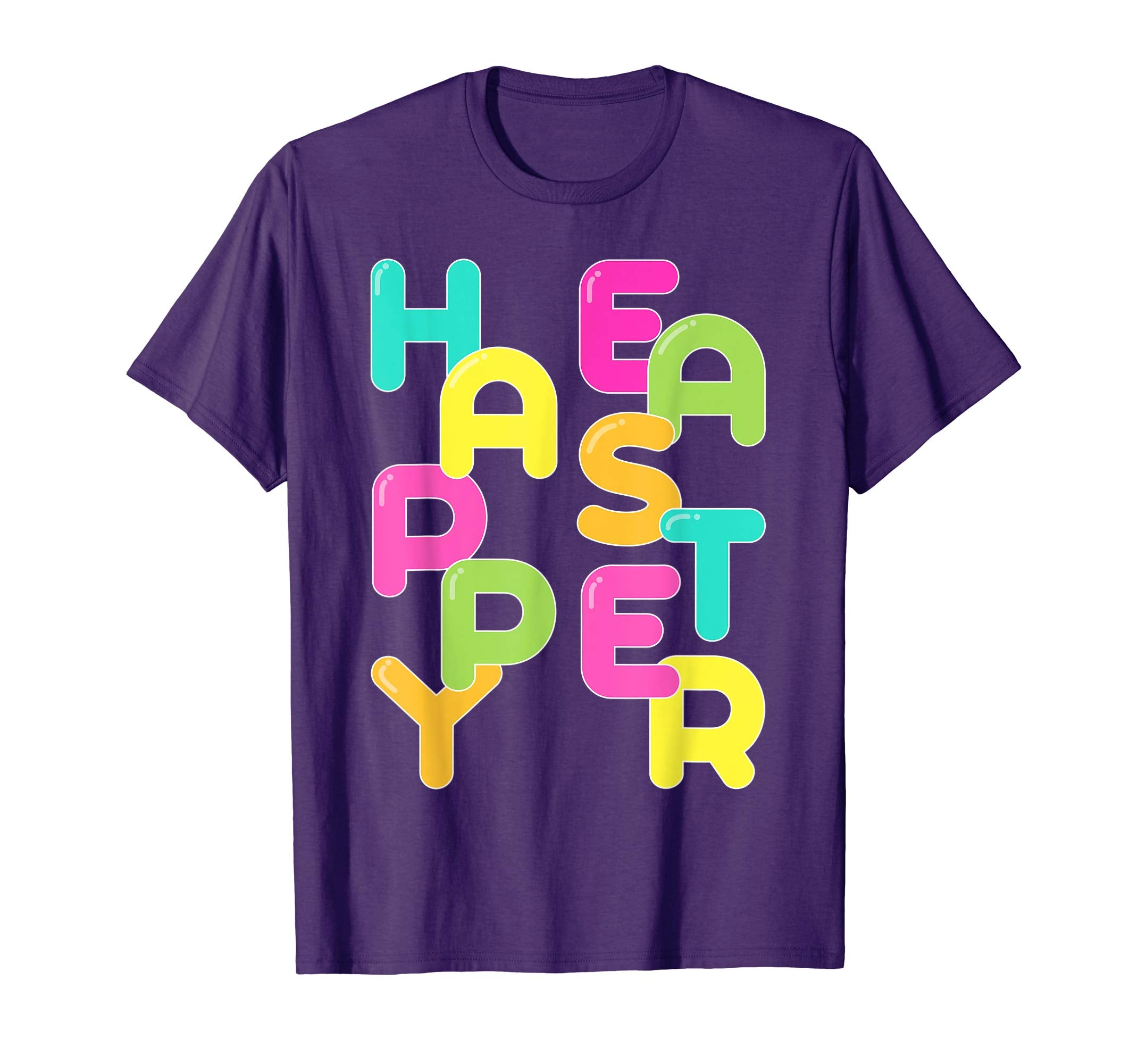 Happy Easter Shirt Colorful Letters Easter Gift