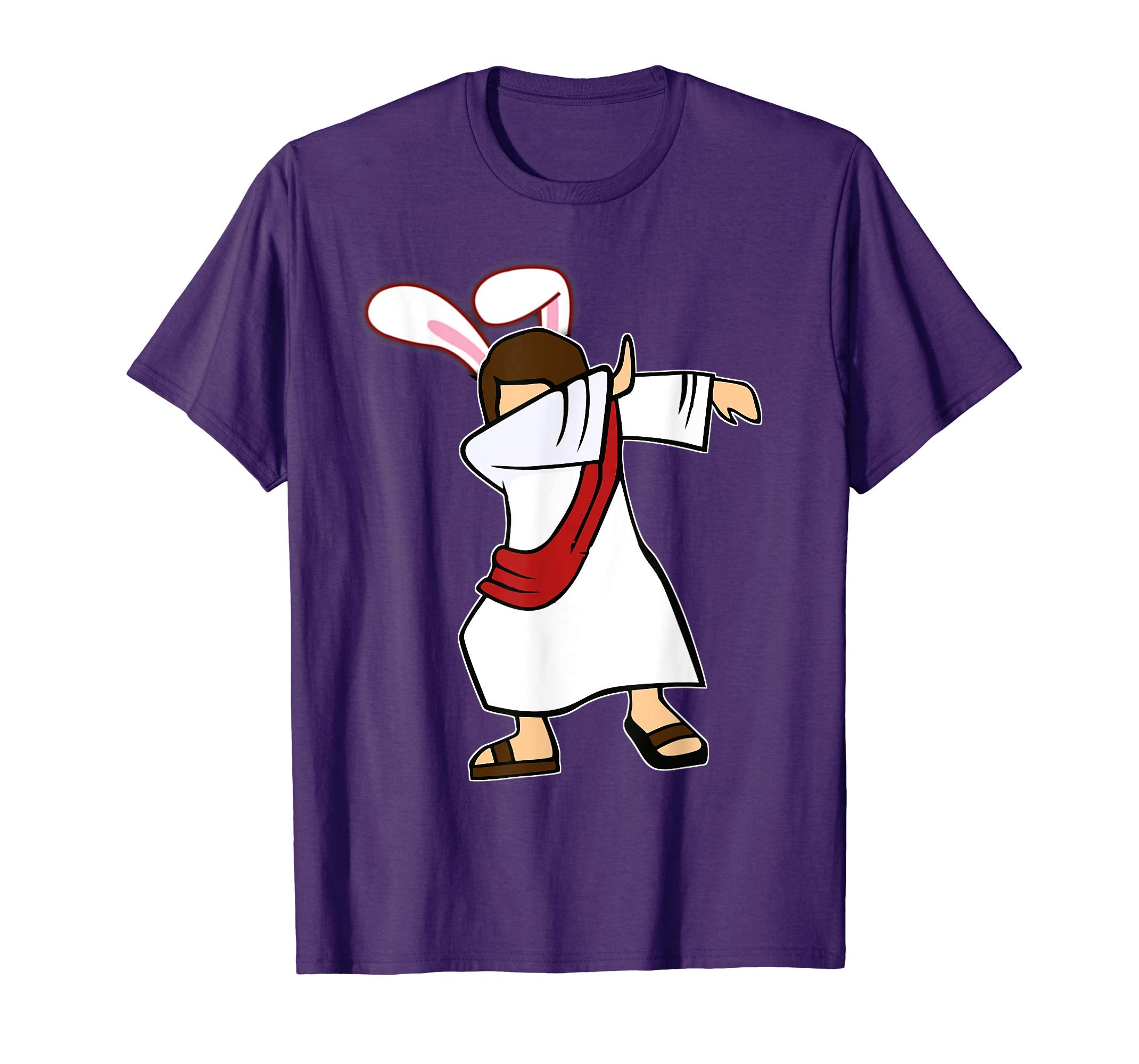 Easter Bunny Dabbing Jesus Tshirt Rabbit Ears Christian Gift