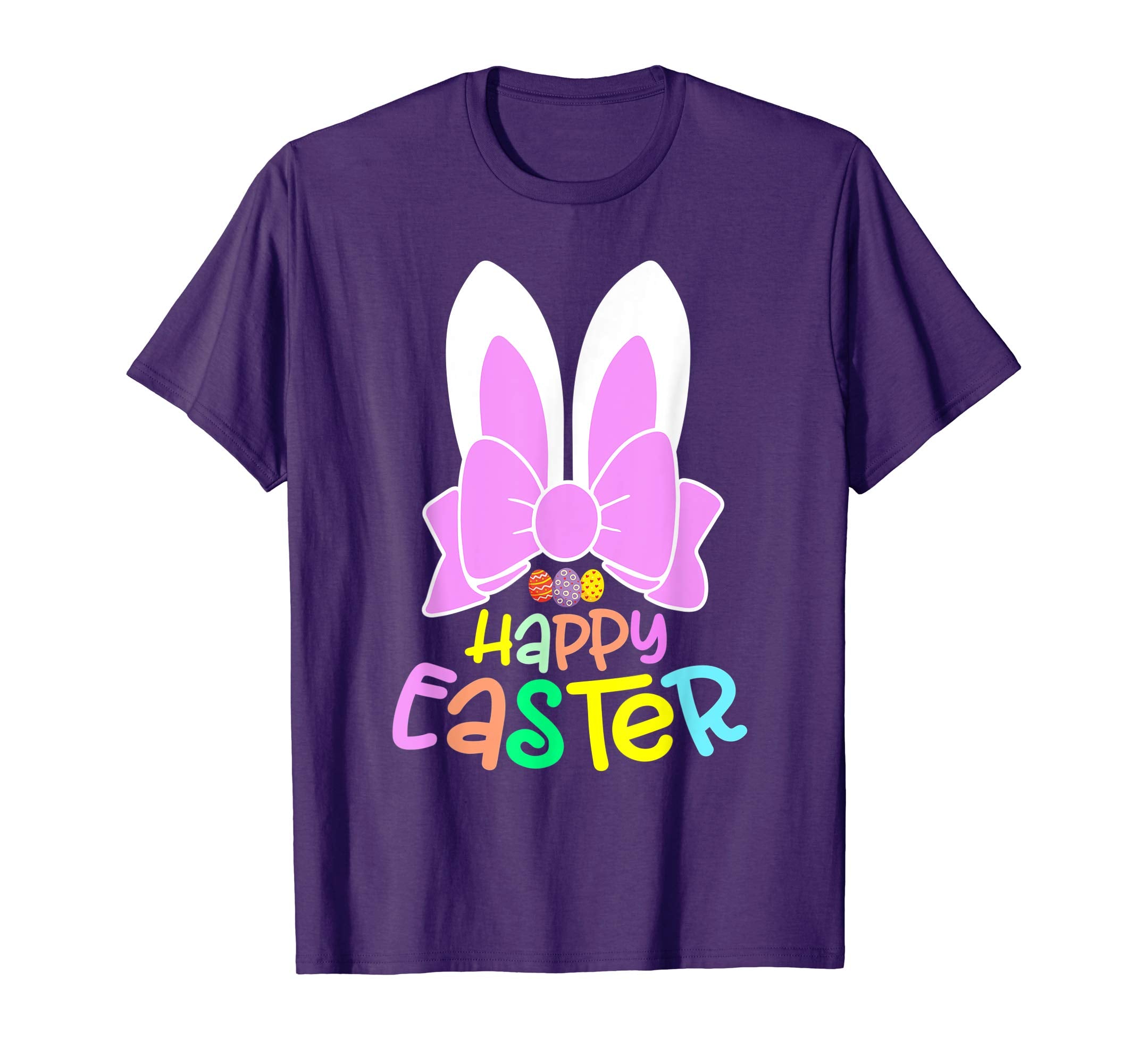 Bunny Ears Eggs Happy Easter Kids Boys Girls T Shirt Gift