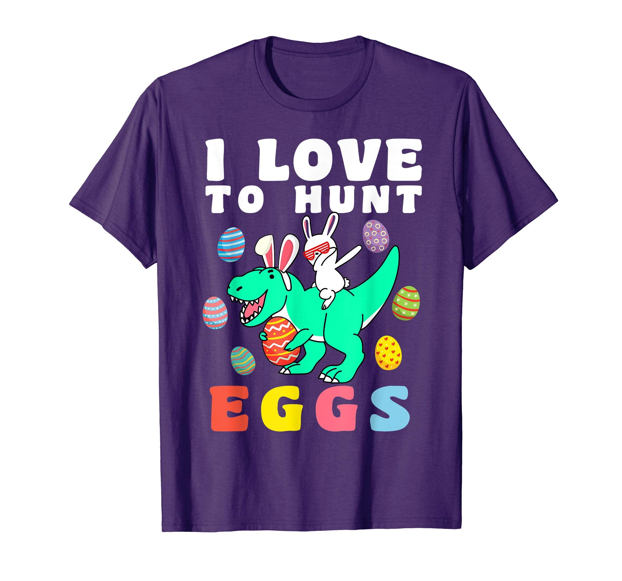 Easter Egg Hunt Shirt T Rex Dinosaur Bunny Dabbing Shirt Kid