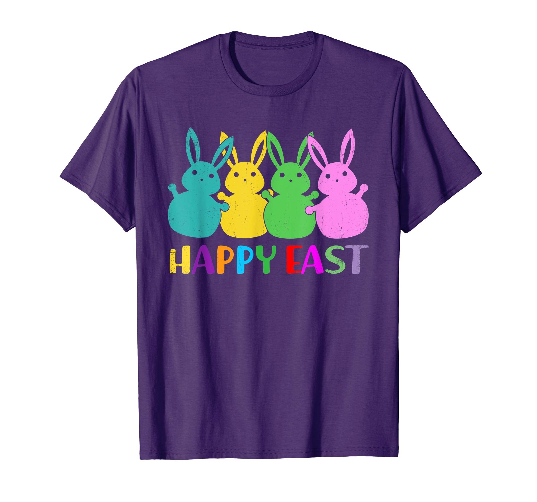 Happy Easter Shirt Colorful Bunny Eggs Gift TShirt