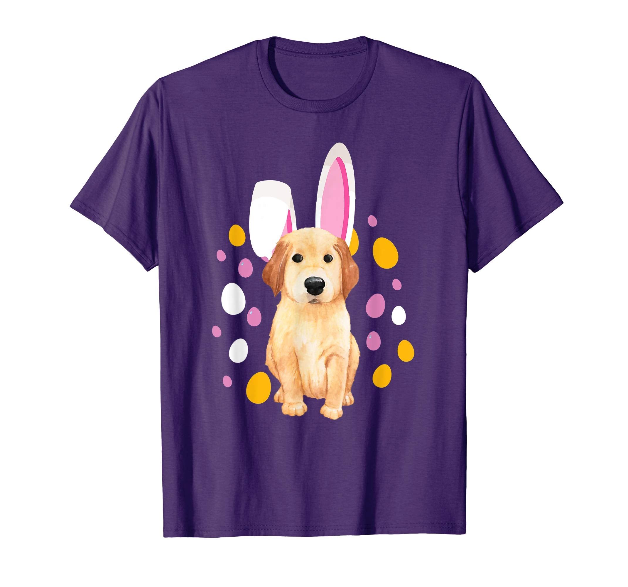 Golden Retriever Bunny Hat Rabbit Easter Eggs Shirt