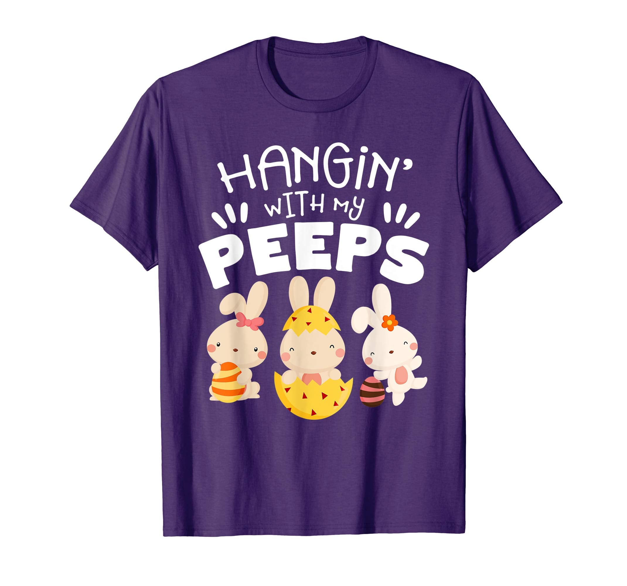 Hanging With My Peeps Happy Easter Kids Boys Girls T Shirt