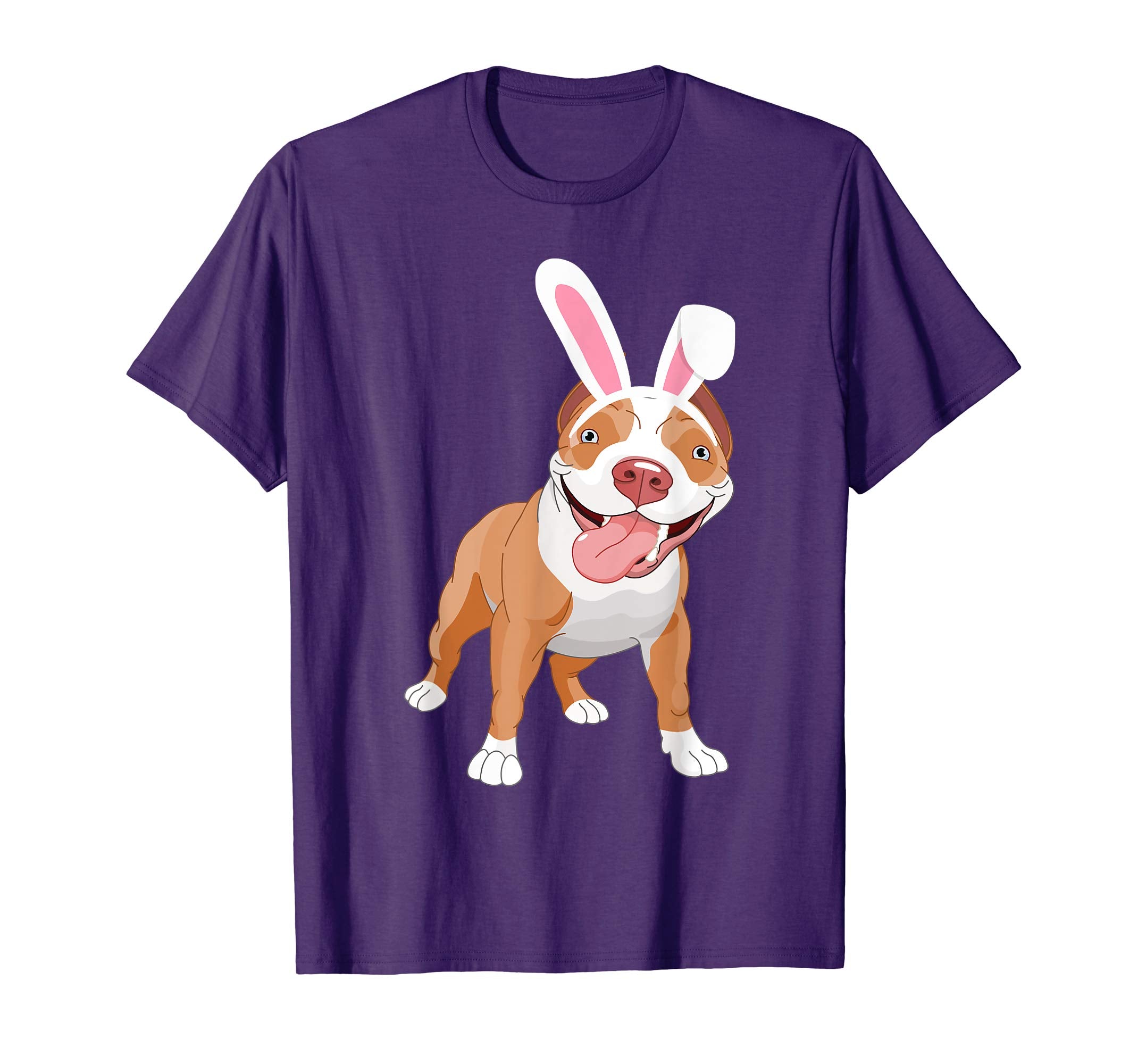 Pitbull Dog With Bunny Rabbit Hat Easter Happy Day Shirt