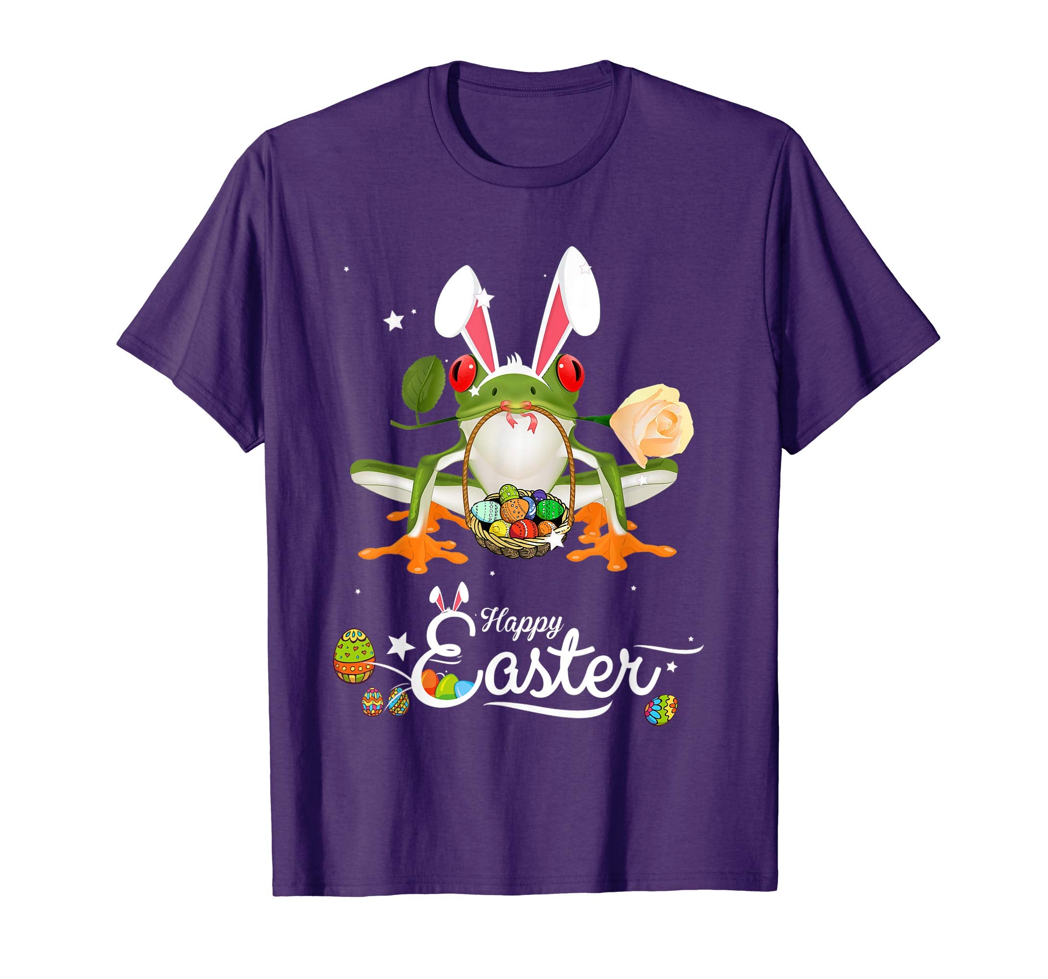 Cute Easter Frogs with Bunny Ears and Eggs T Shirt