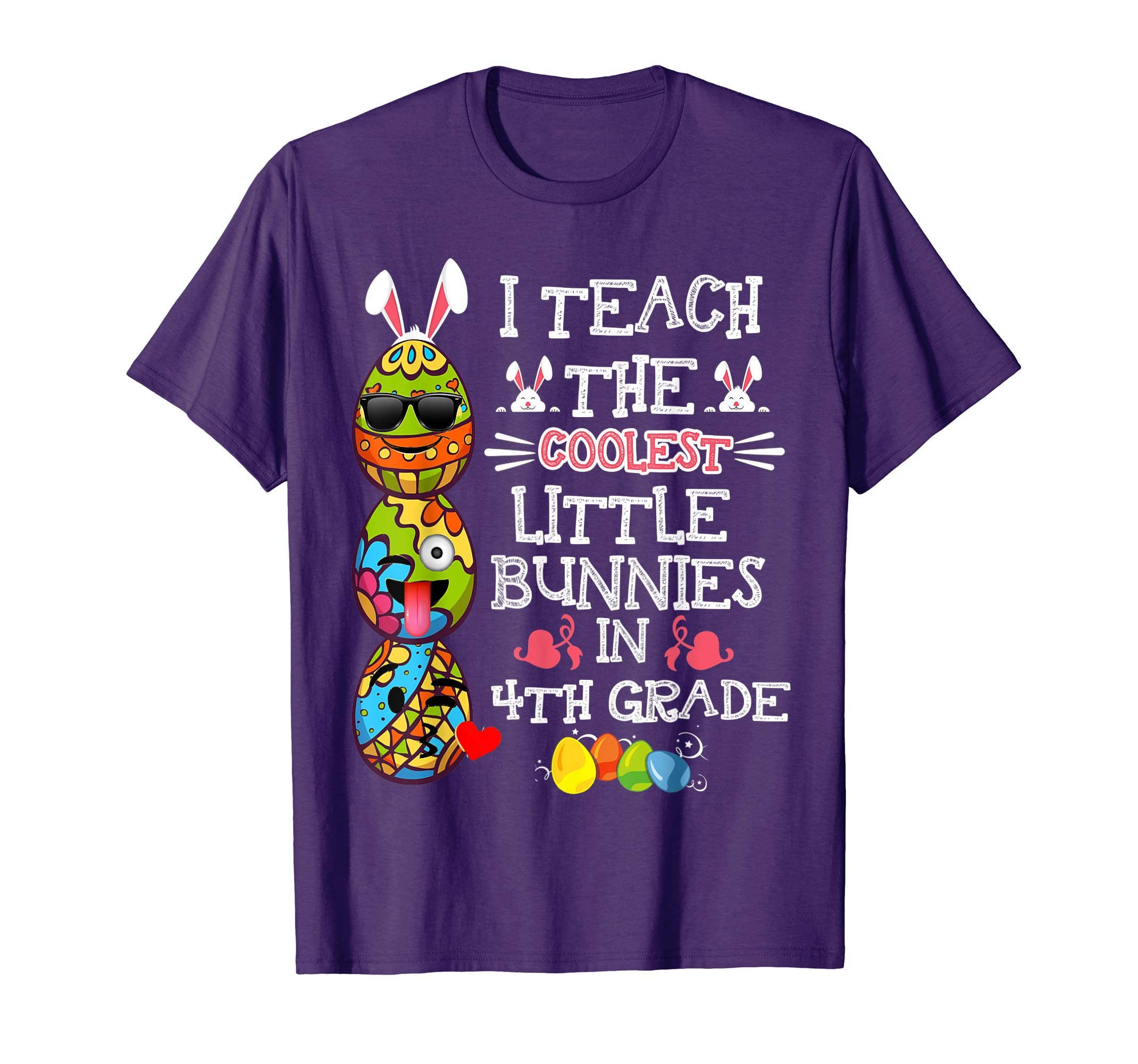 Easter 4th Grade Teacher T Shirt Easter Egg Emoji T Shirt