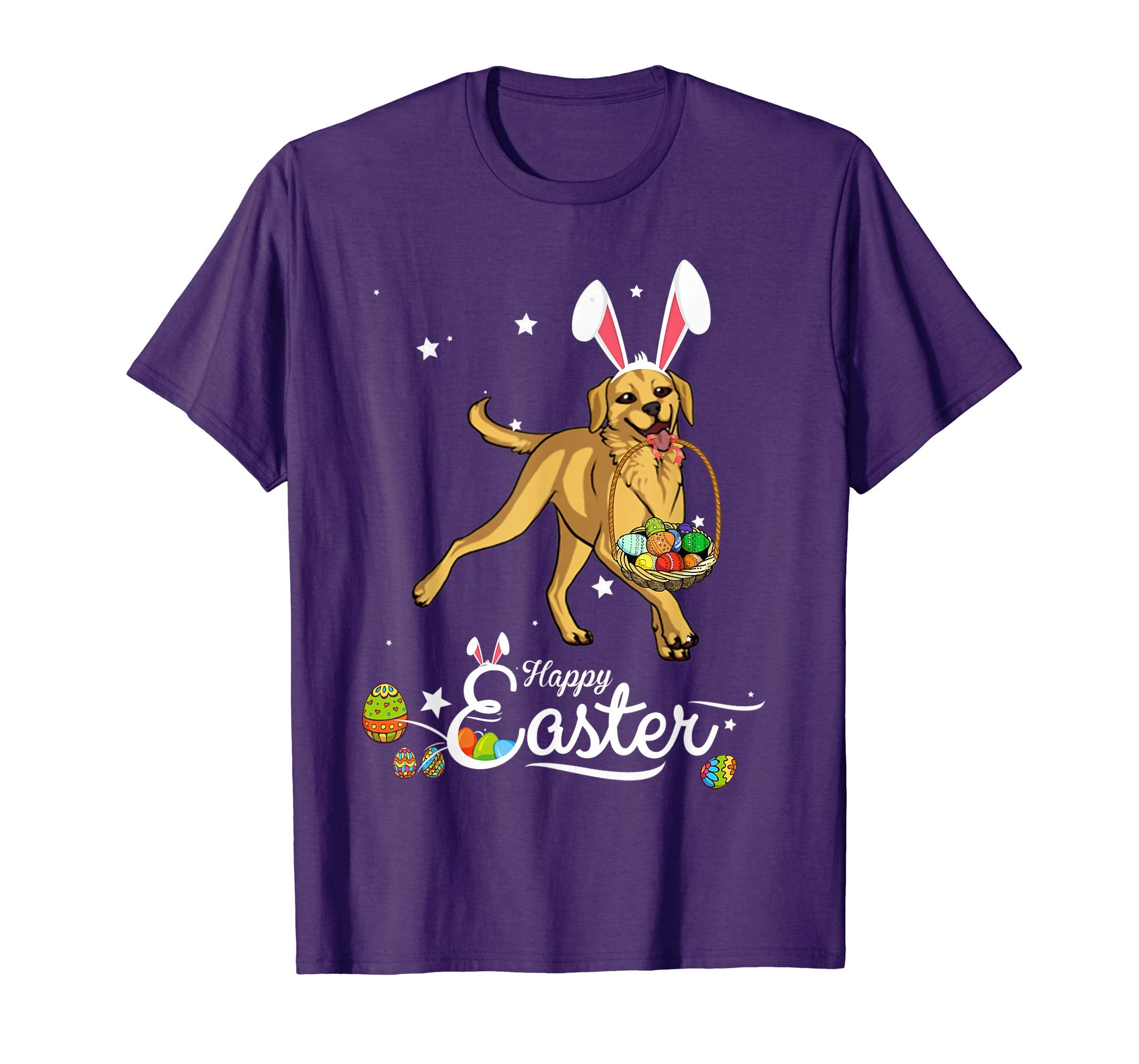 Labrador Retriever Dog With Bunny Hat Easter Costume T Shirt