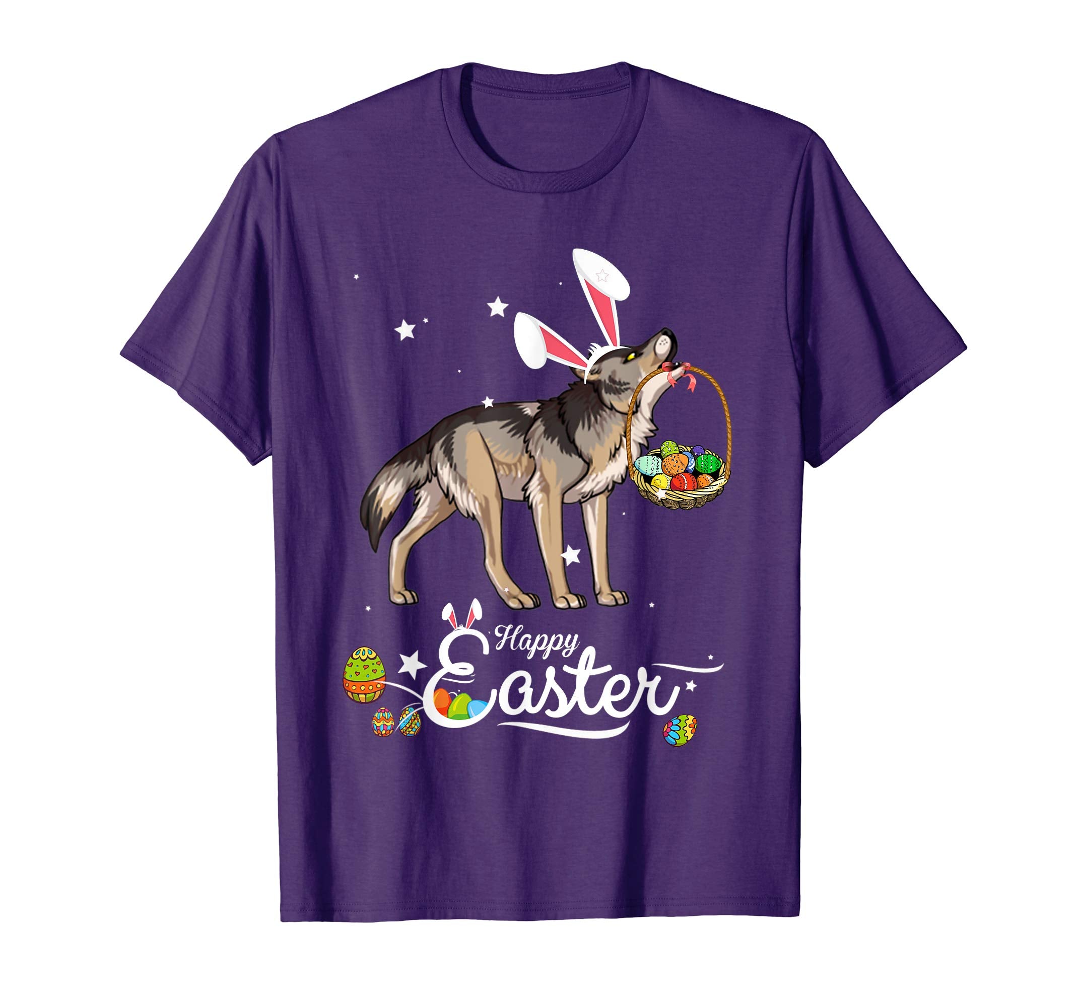Wolf Dog With Bunny Hat Easter Costume T Shirt