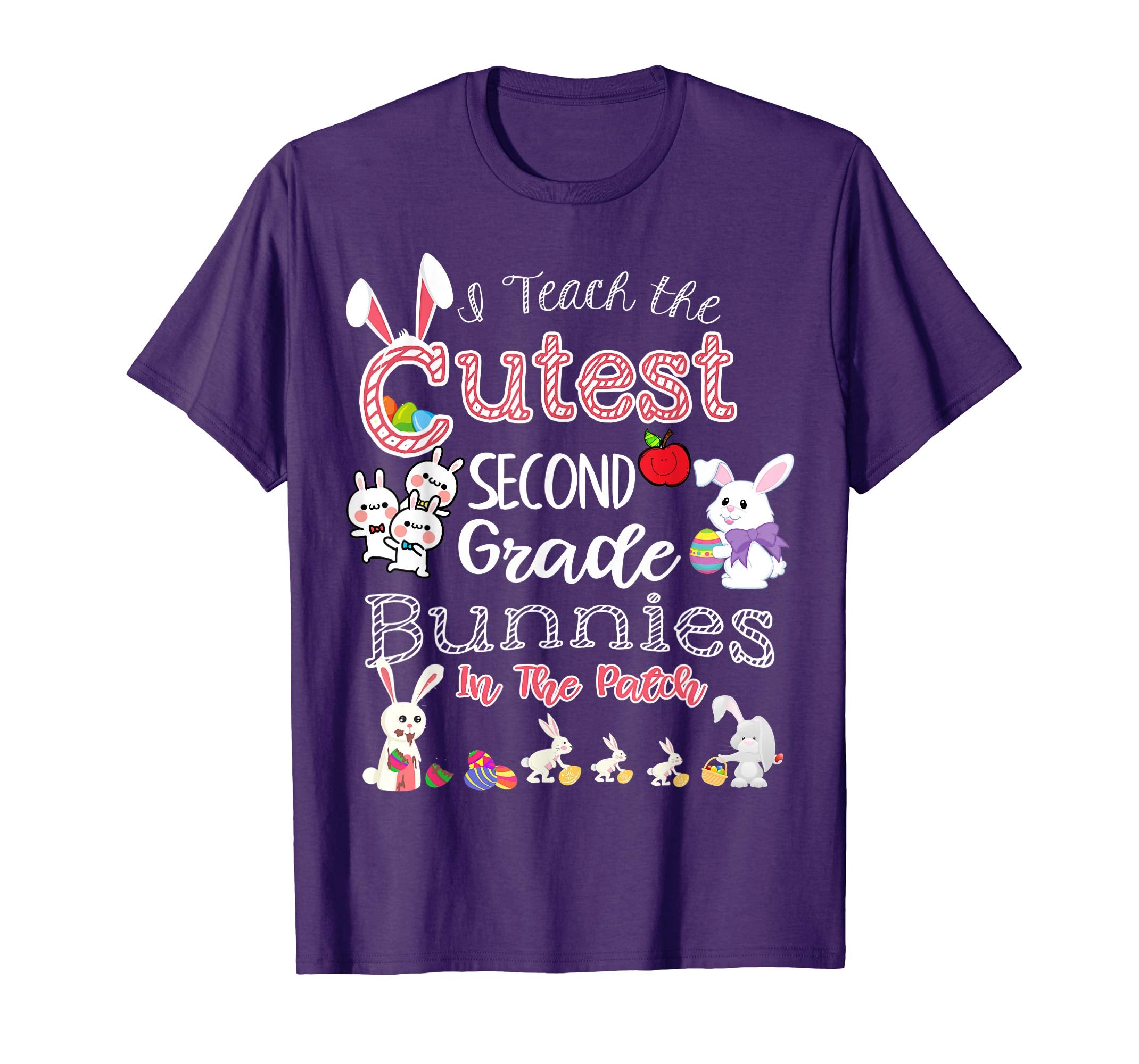 Cute Easter Second Grade Teacher T Shirt - Cutest Bunnies