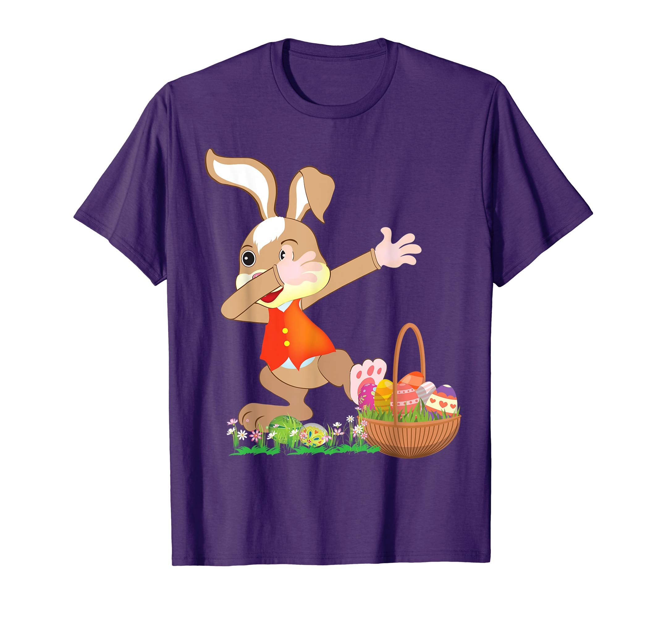 Cute Bunny Dab Dabbing Around The Easter Eggs T-Shirt Lovely