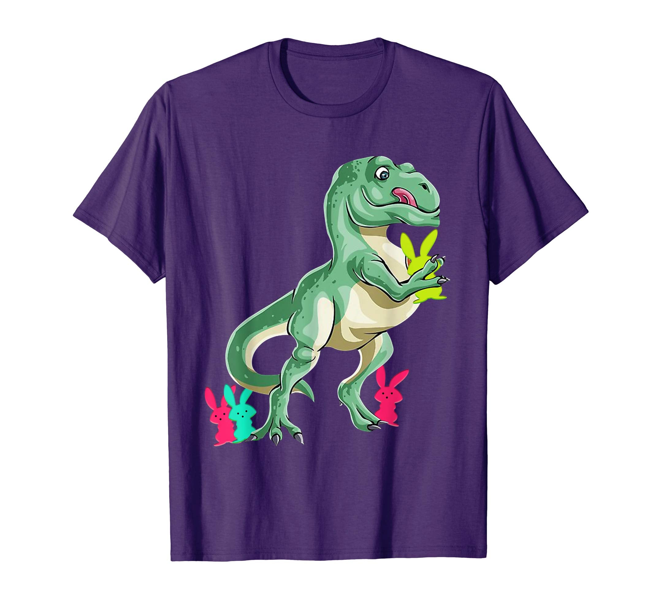 Dinosaur T-rex Eat Bunny Peeps-Happy Easter Day Shirt