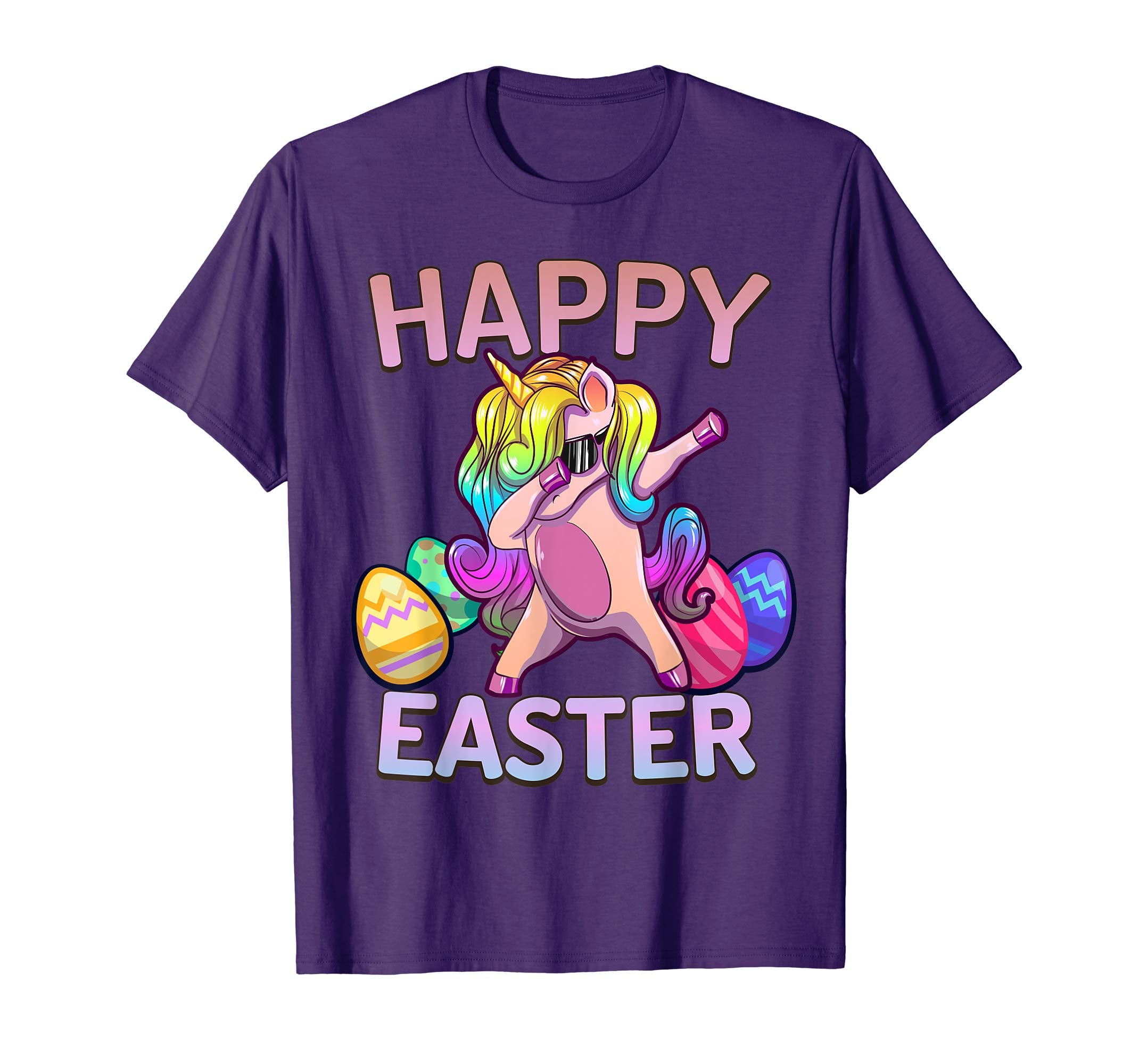Happy Easter Dabbing Unicorn Eggs Gift T Shirt boys girls