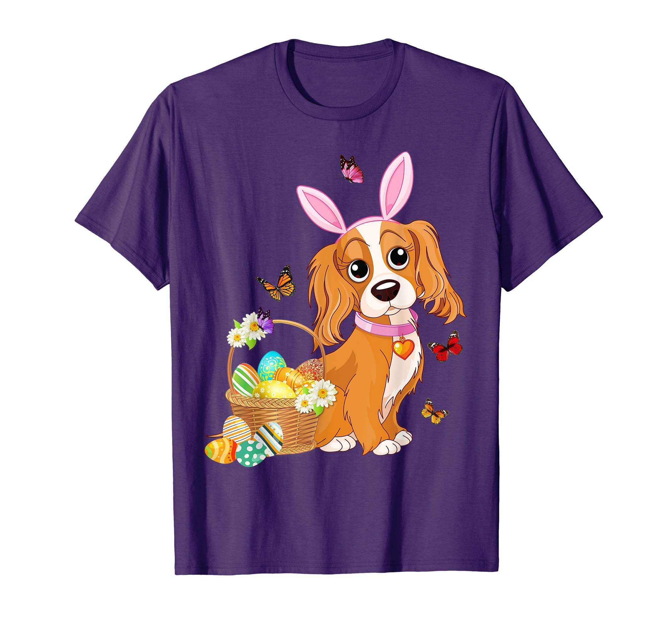 Dog Bunny Hat Rabbit Easter Eggs Shirt Happy Ea