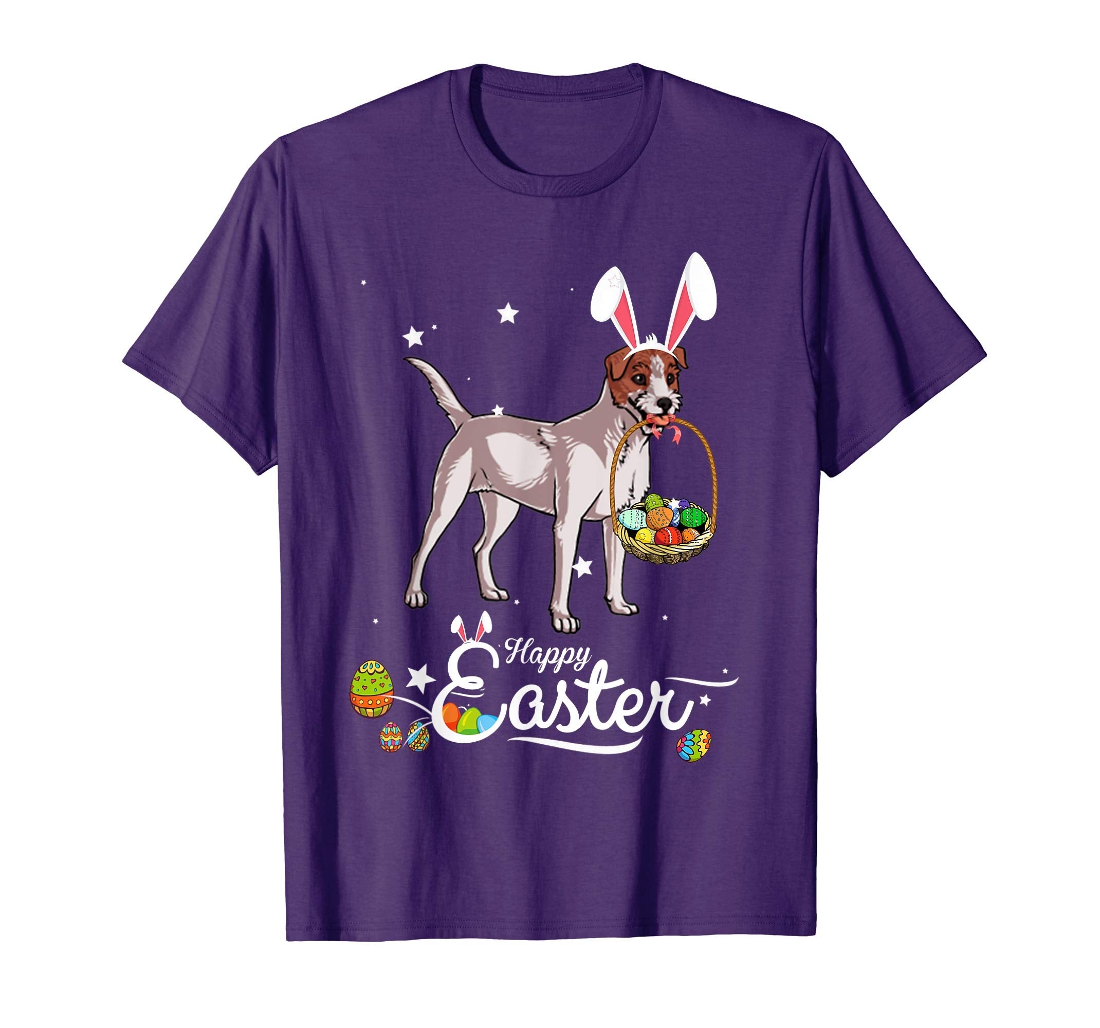 Jack Russell Terrier Dog With Bunny Hat Easter Costume Shirt