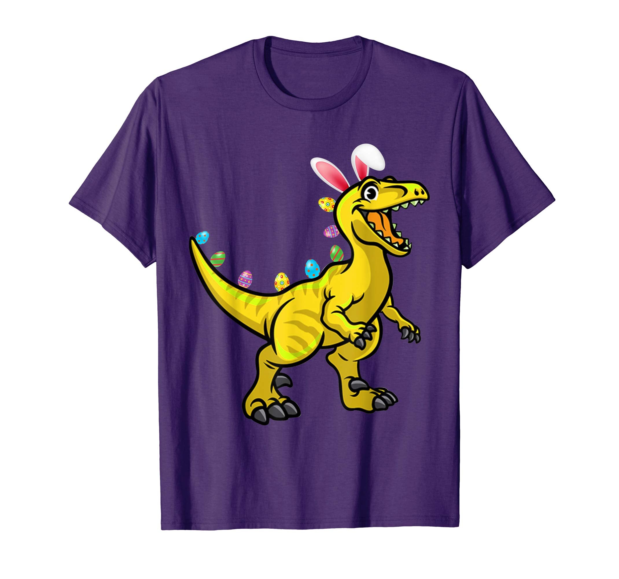 Funny Dinosaur T-rex Bunny with Eggs Easter T shirt