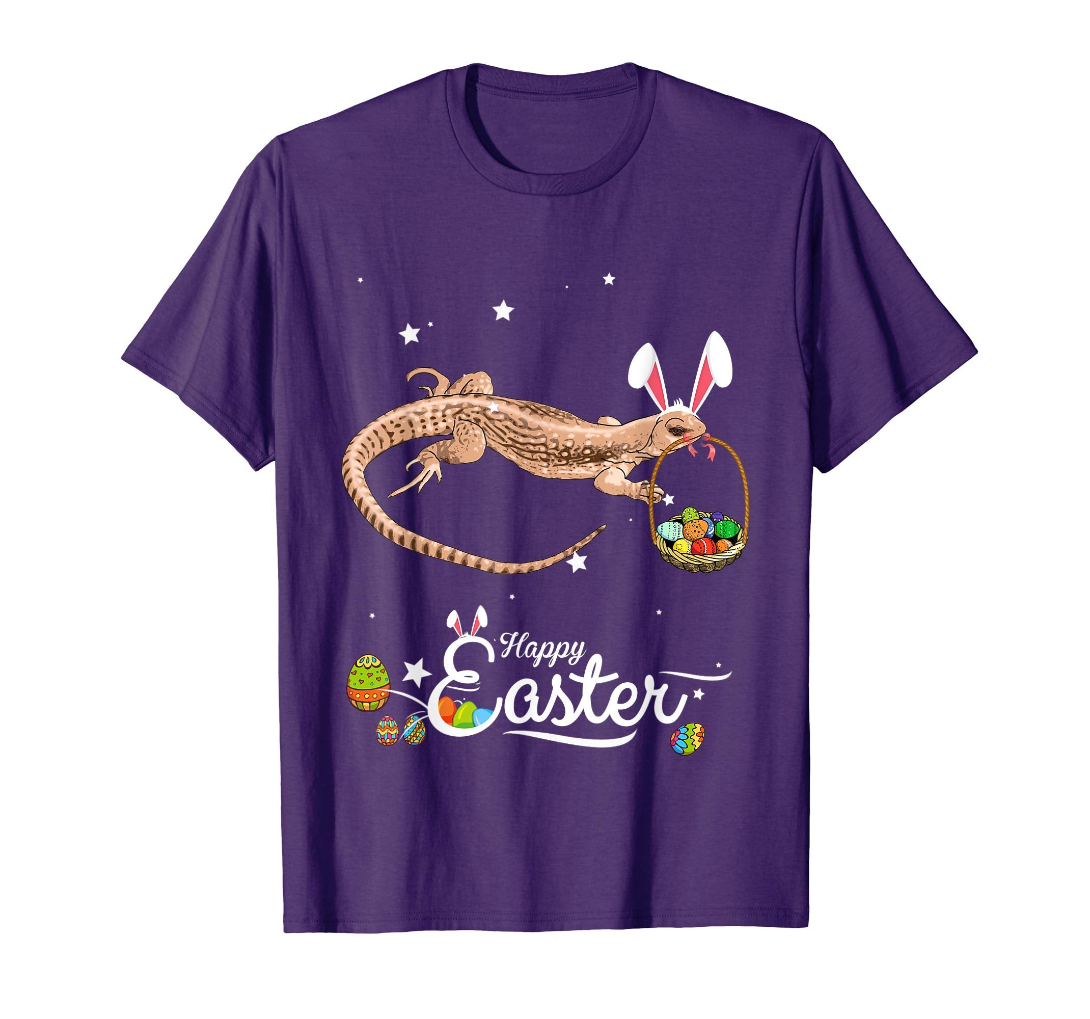 Cute Easter Lizard with Bunny Ears and Eggs T Shirt
