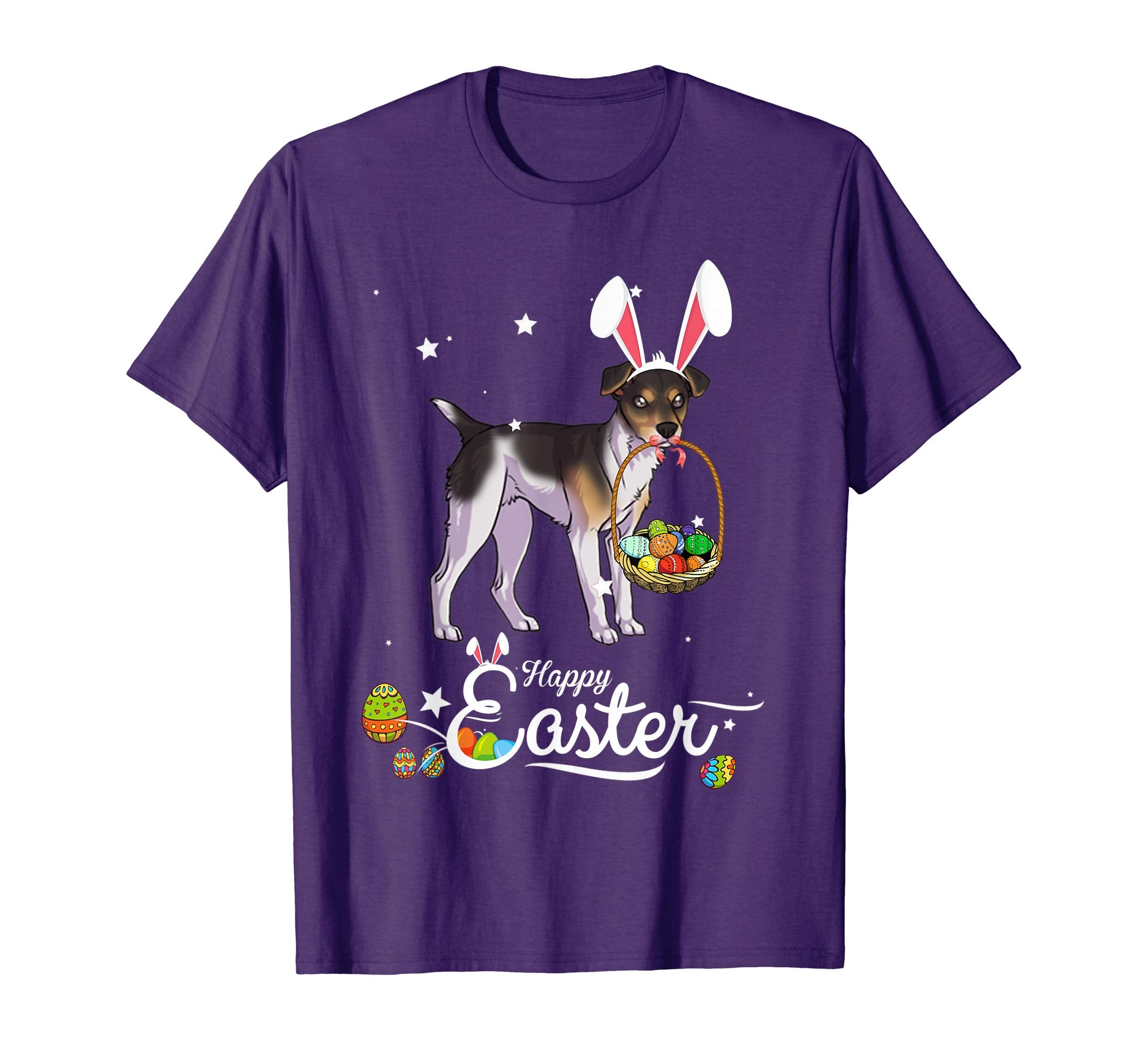 Rat Terrier Dog With Bunny Hat Easter Costume T Shirt