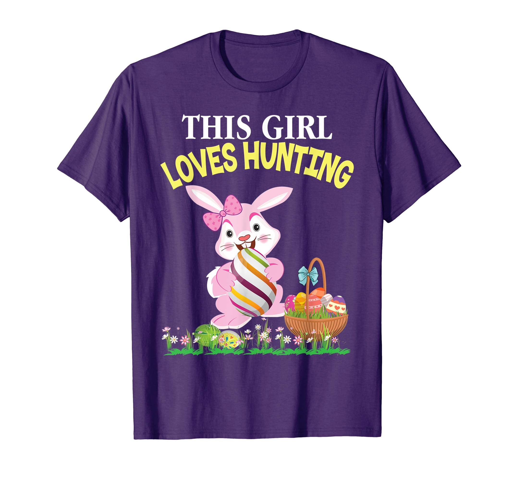 This Girl Loves Eggs Hunting Bunny Easter Day T-Shirt