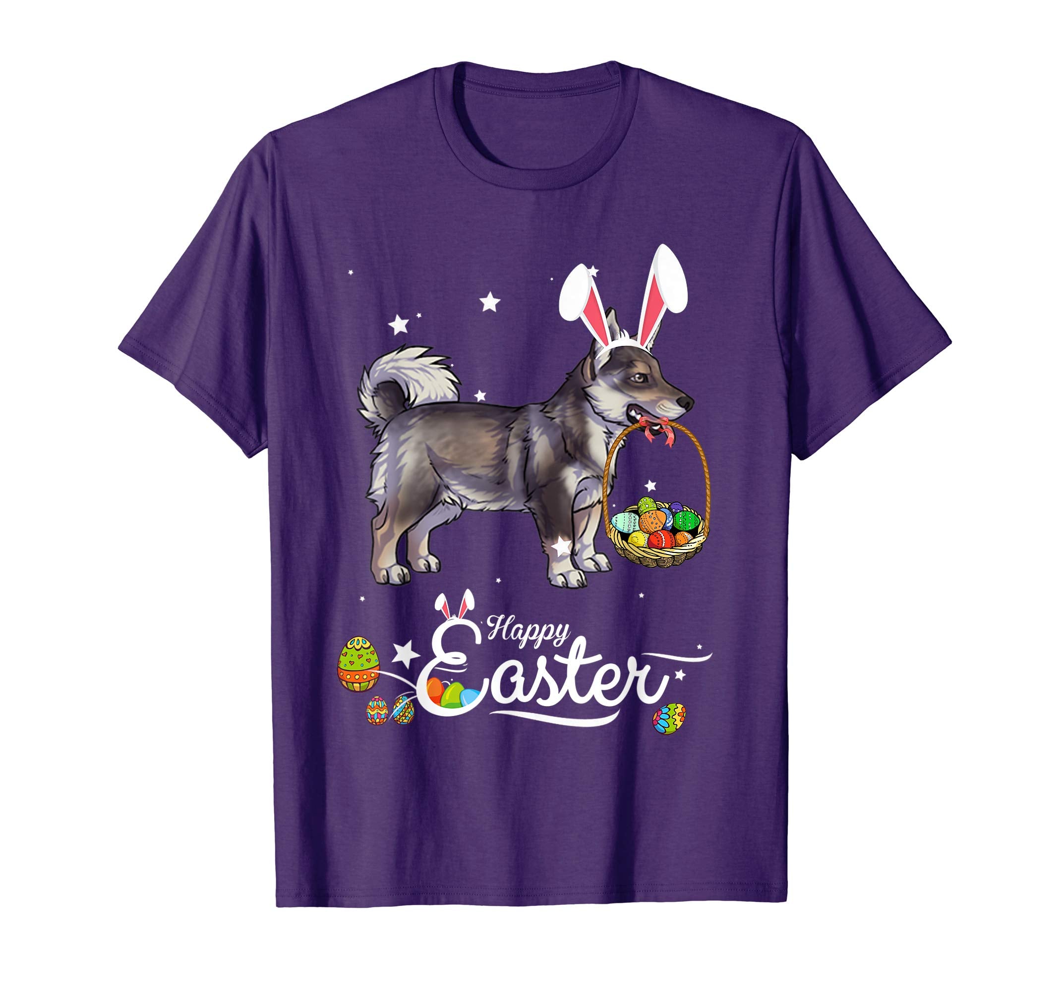Swedish Vallhund Dog With Bunny Hat Easter Costume T Shirt