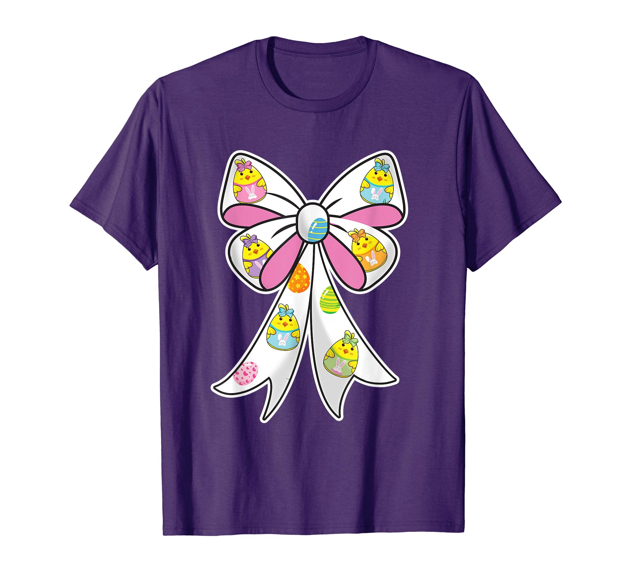 Cute Easter Peeps shirt for Girls Bow t-shirt Egg Hunt Tee