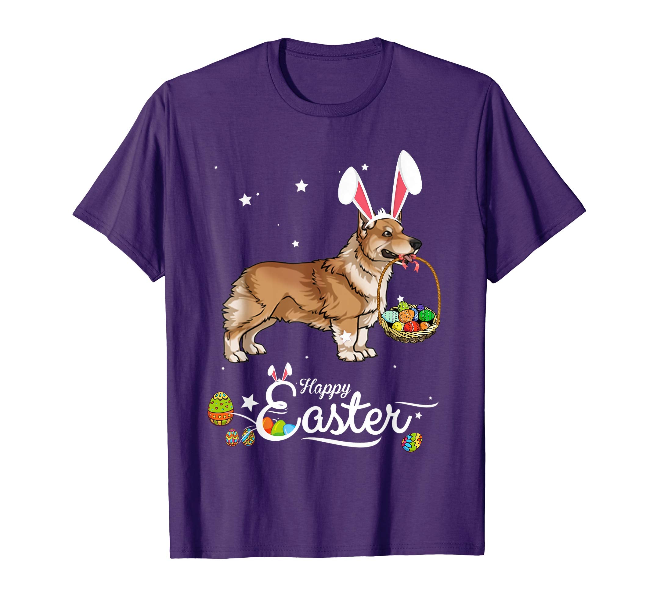 Pembroke Welsh Corgi Dog With Bunny Hat Easter Costume Shirt
