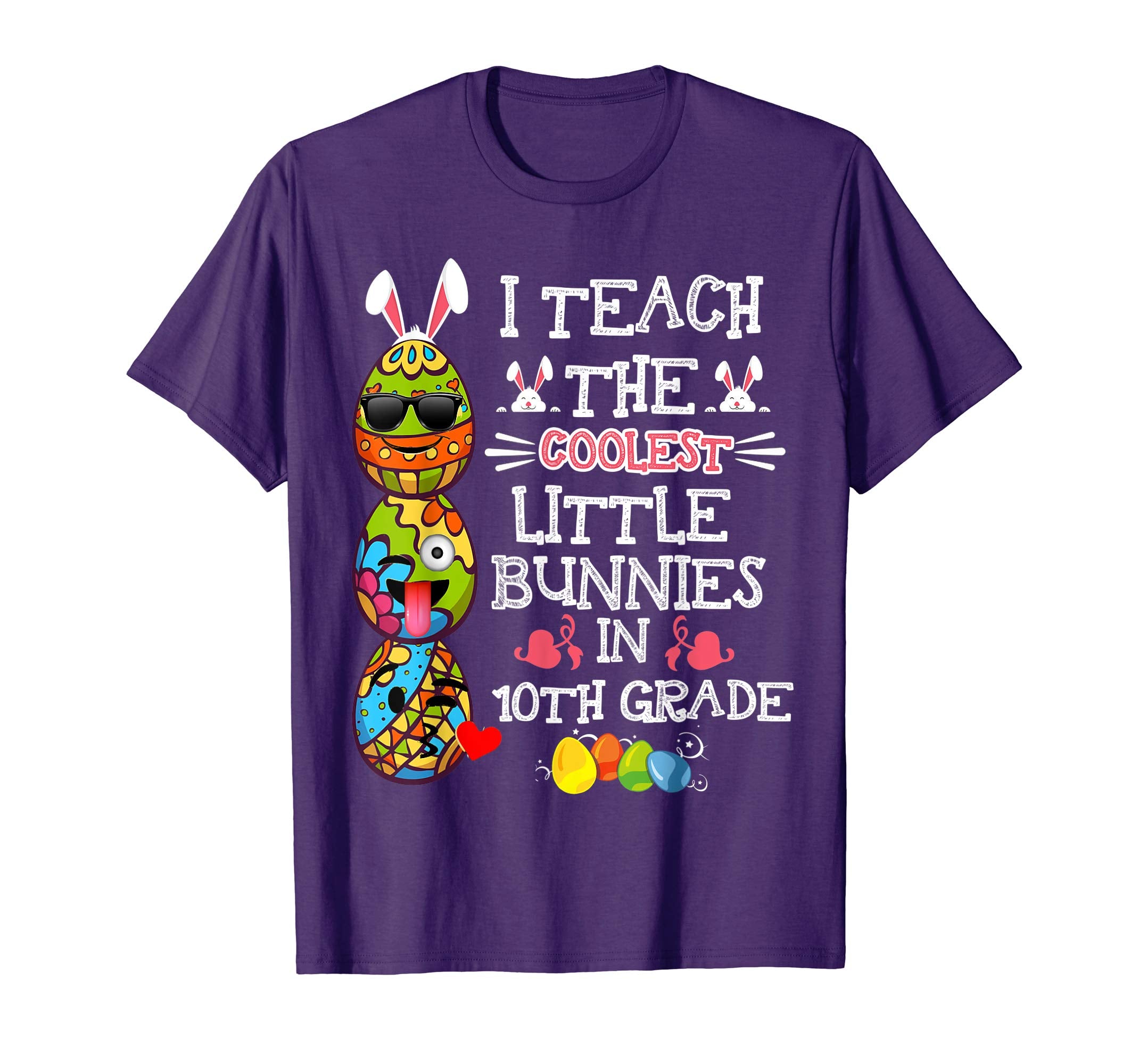 Easter 10th Grade Teacher T Shirt Easter Egg Emoji T Shirt