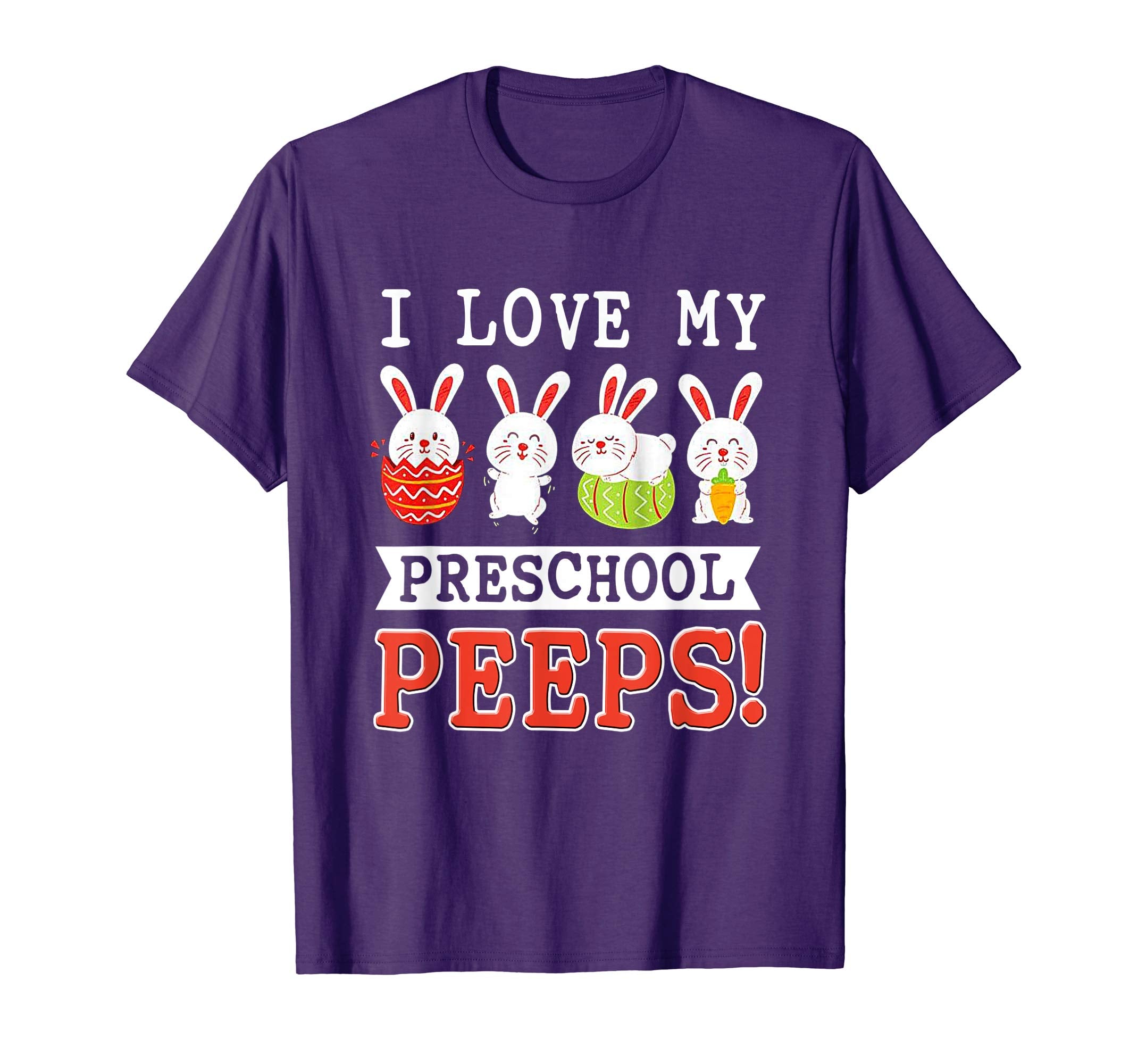 I Love My Preschool Peeps Bunnies Easter Teacher T-Shirt