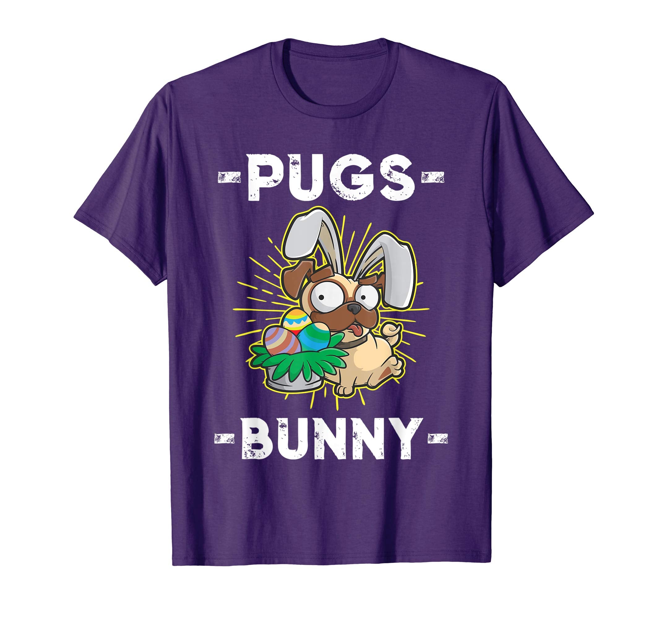 Dog Easter Egg Hunter Pugs Bunny T Shirt Gift for Girl &amp; Boy