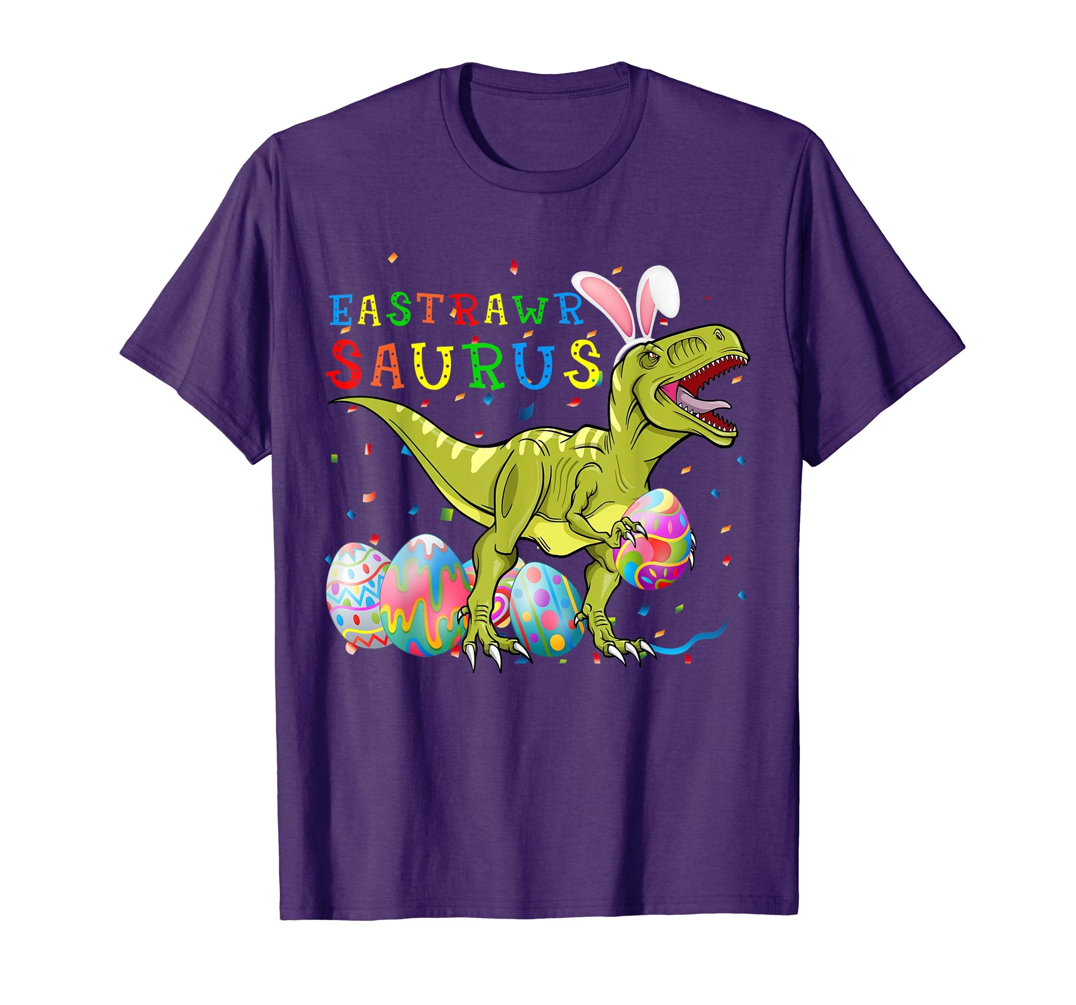Eastrawr Saurus T Rex Dinosaur Easter Bunny Egg Shirt Kids