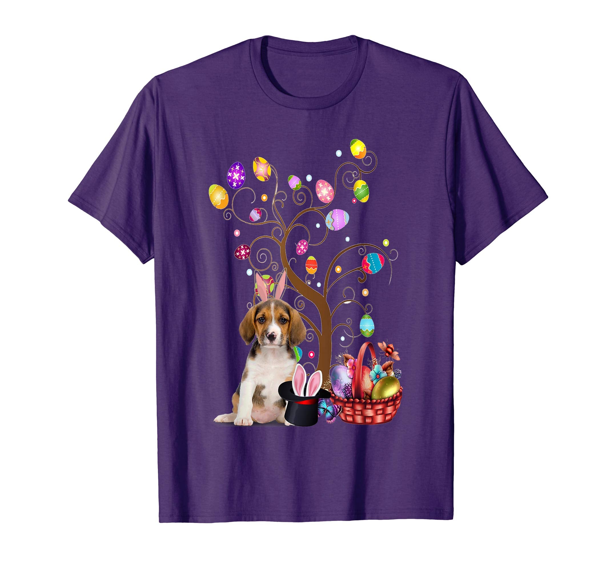 Bunny Beagle Dog Easter Day Hunting Egg TShirt Dad Mom Gift