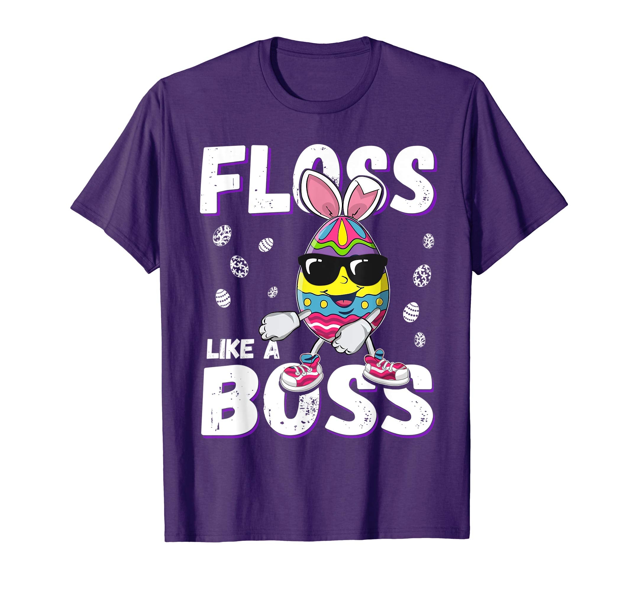 Egg bunny Easter Floss like a boos shirt easter funny shirt