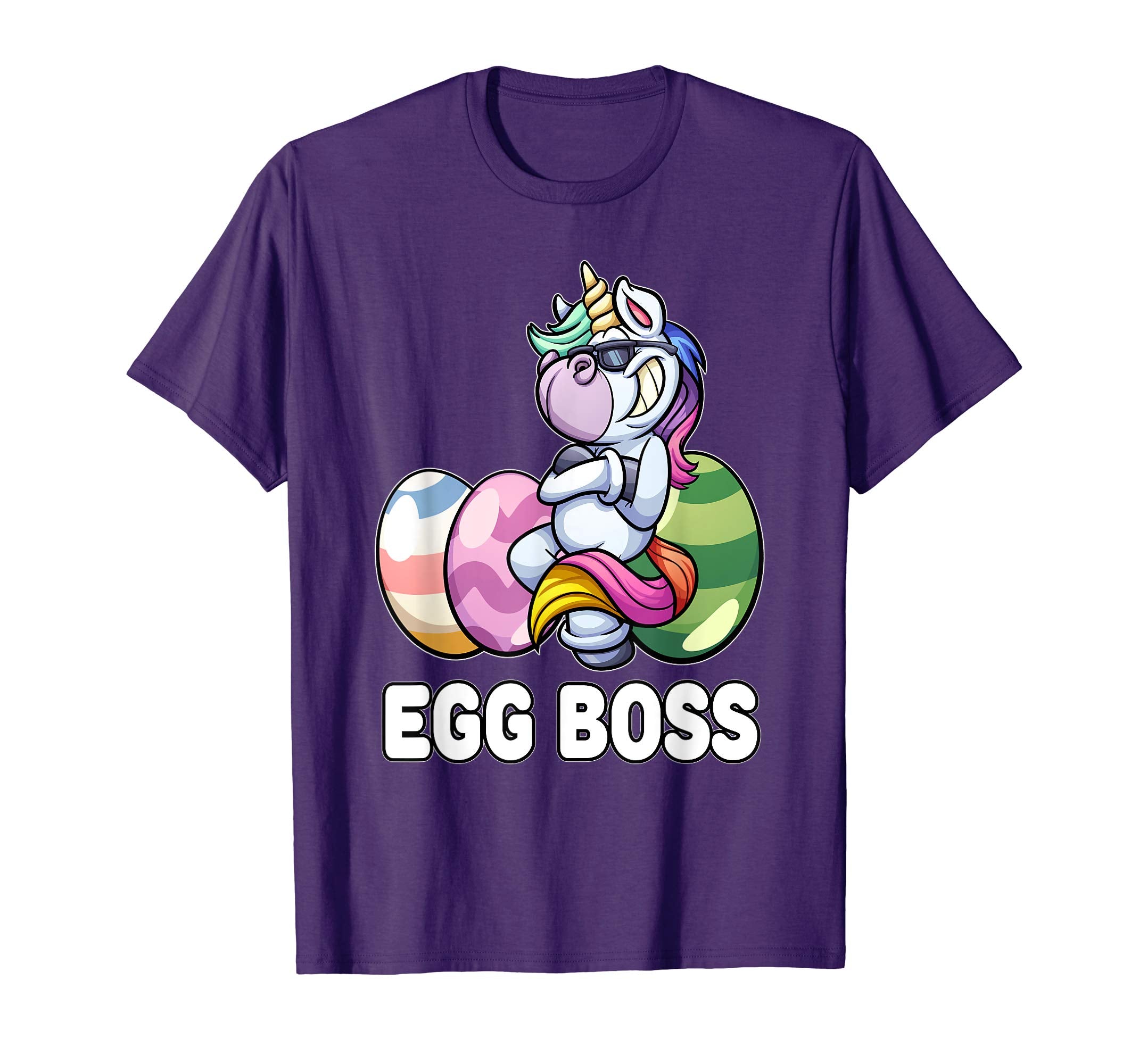 Egg Boss Unicorn Easter Shirt For Kids Girls Boy Easter Gift