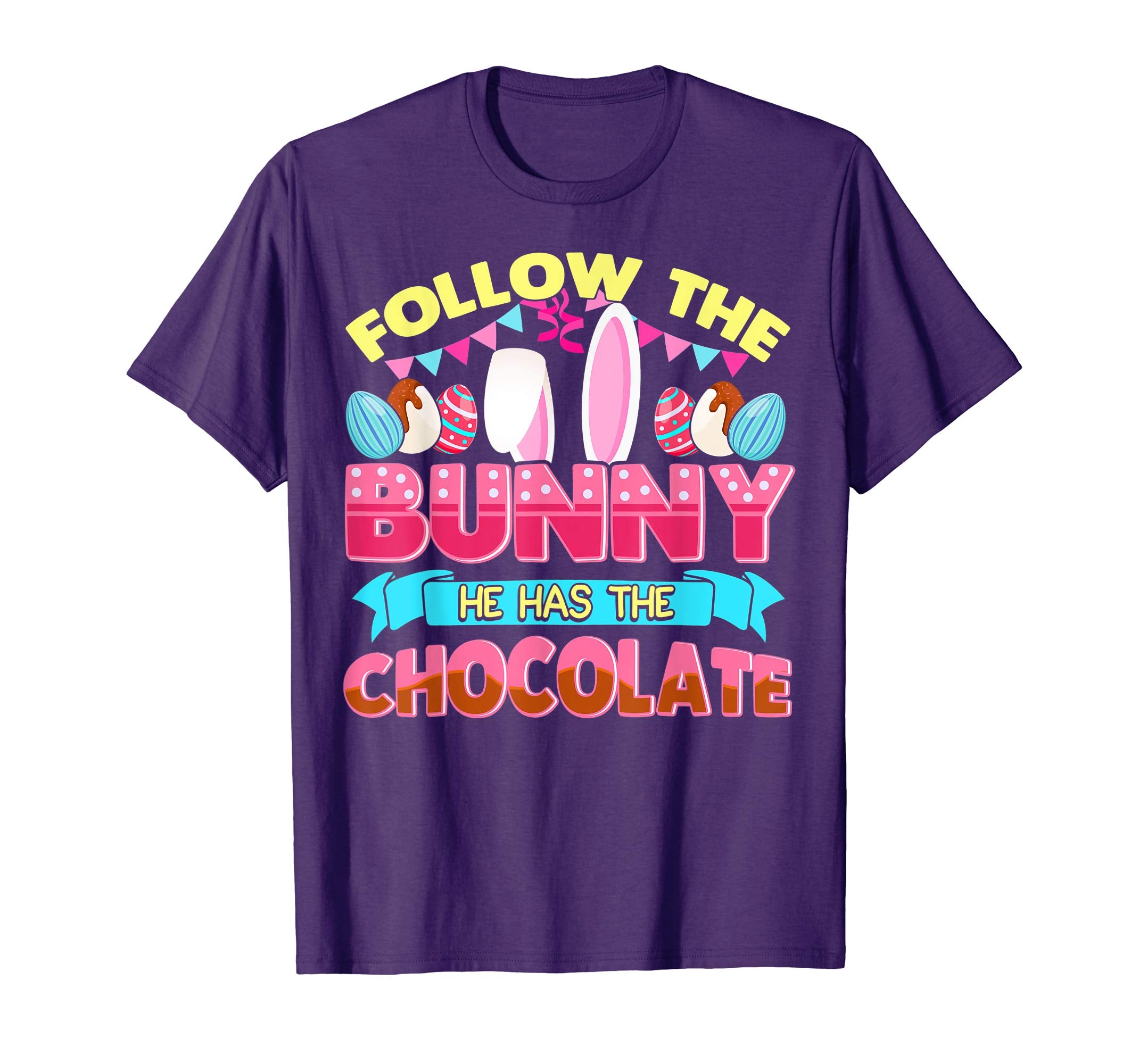 Cute Chocolate Easter Egg Hunt T Shirt Bunny Sweet Candies