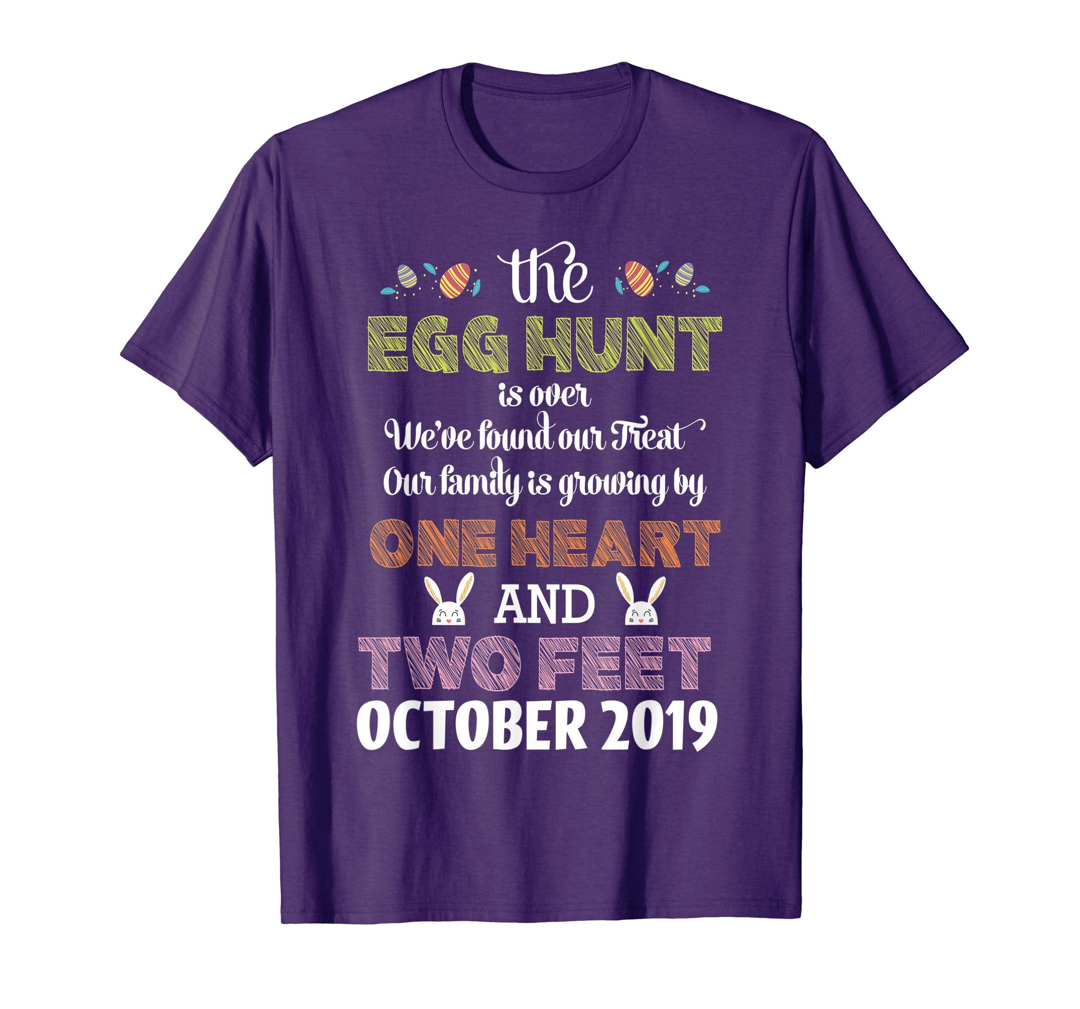 Pregnancy Announcement Due In October 2019 Easter Tshirt