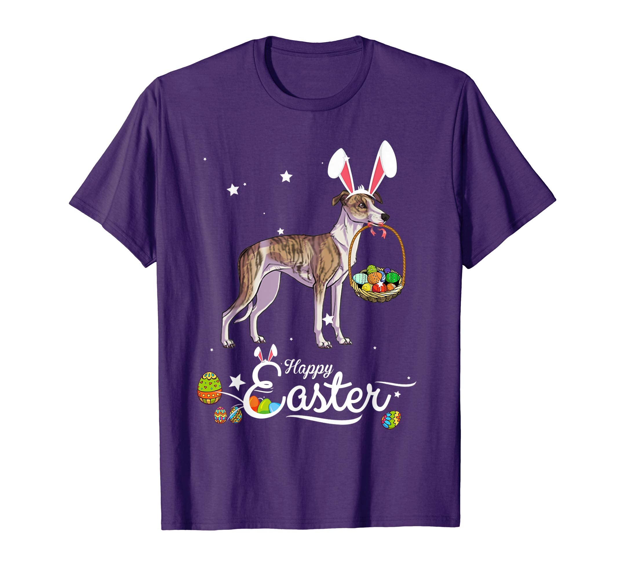 Whippet Dog With Bunny Hat Easter Costume T Shirt
