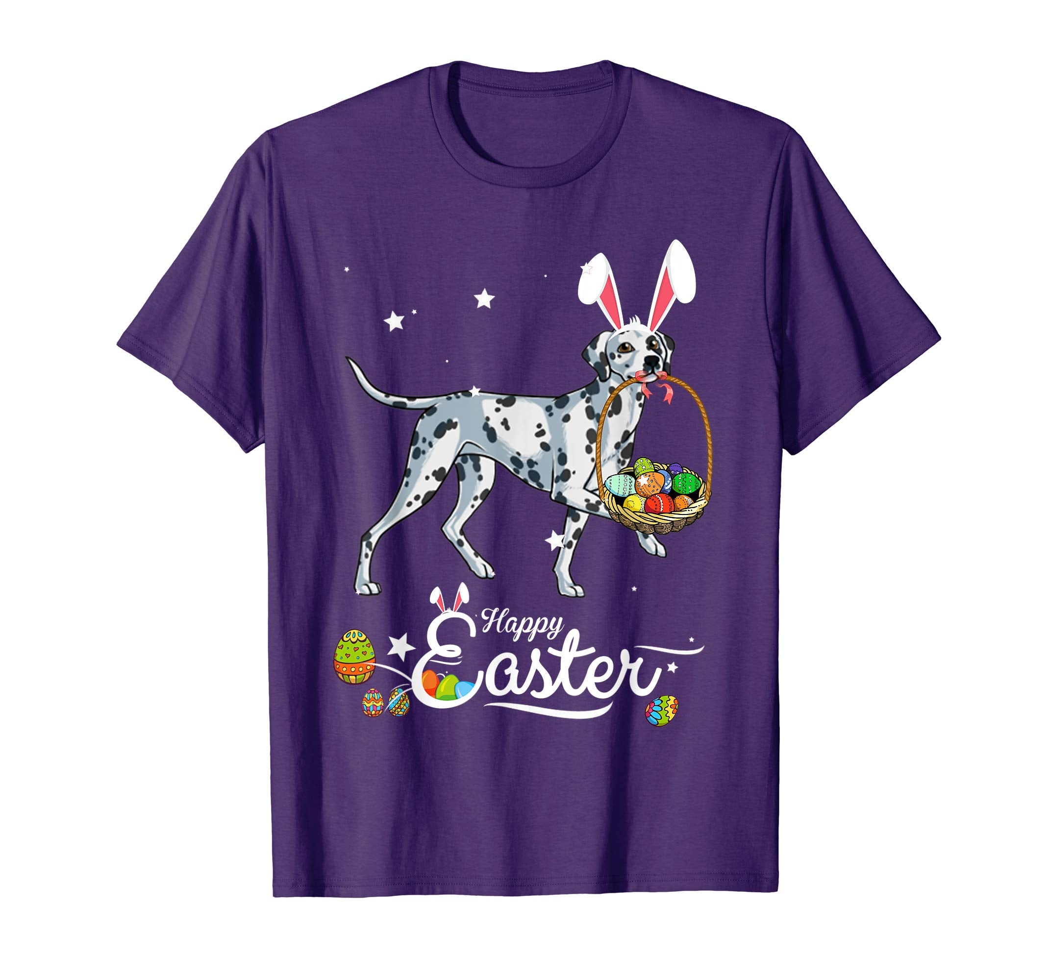 Dalmatian Dog With Bunny Hat Easter Costume T Shirt