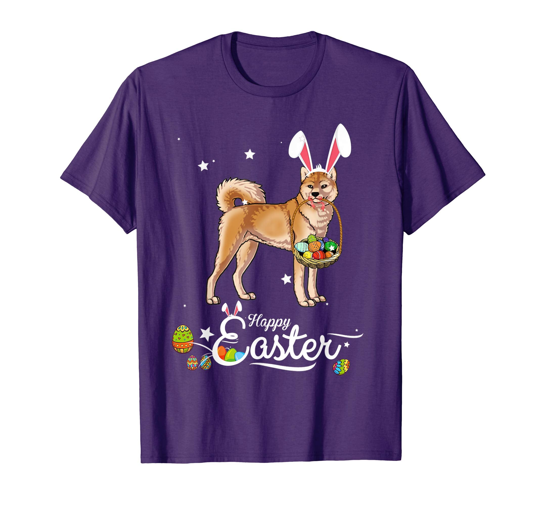 Akita Dog With Bunny Hat Easter Costume T Shirt