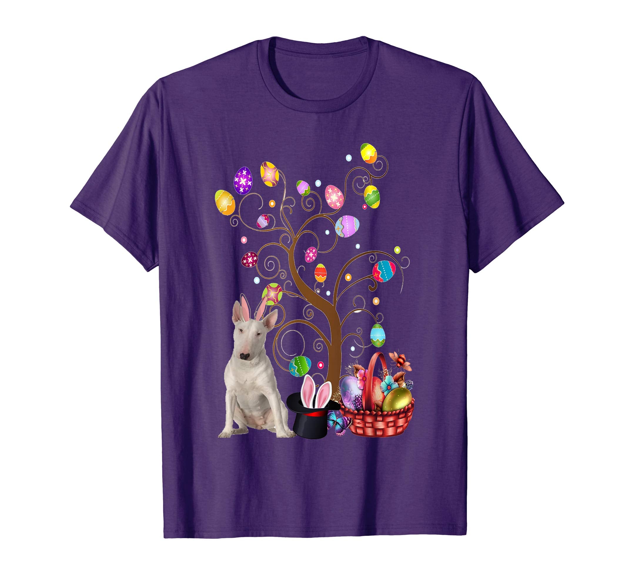 Bunny Bull Terrier Easter Day Hunting Egg T-Shirt Mom Gift