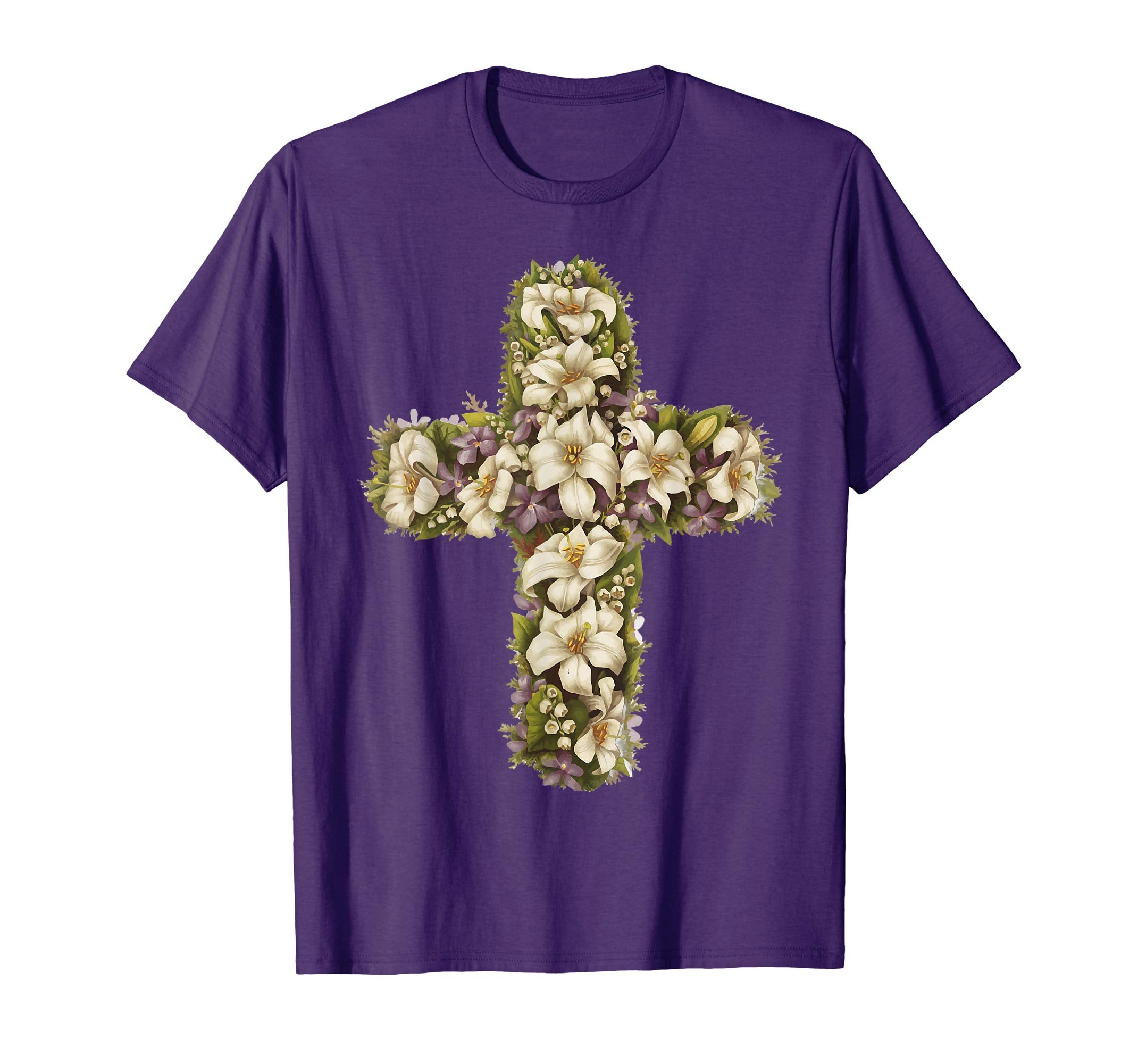 Easter Shirts for Women Lily Cross Catholic Easter Gifts