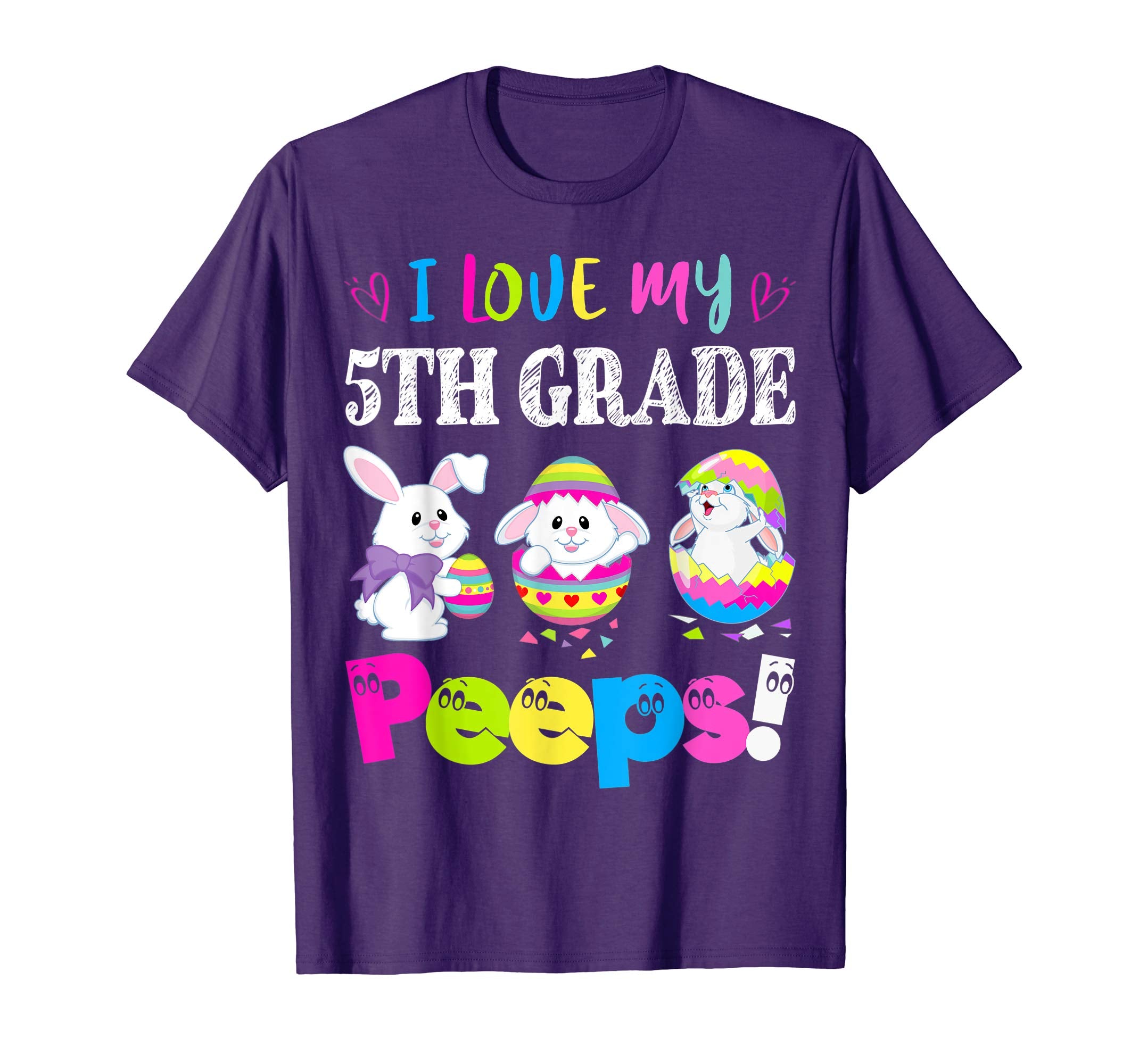 I Love My 5th Grade Peeps Easter Bunny Gift T-Shirt
