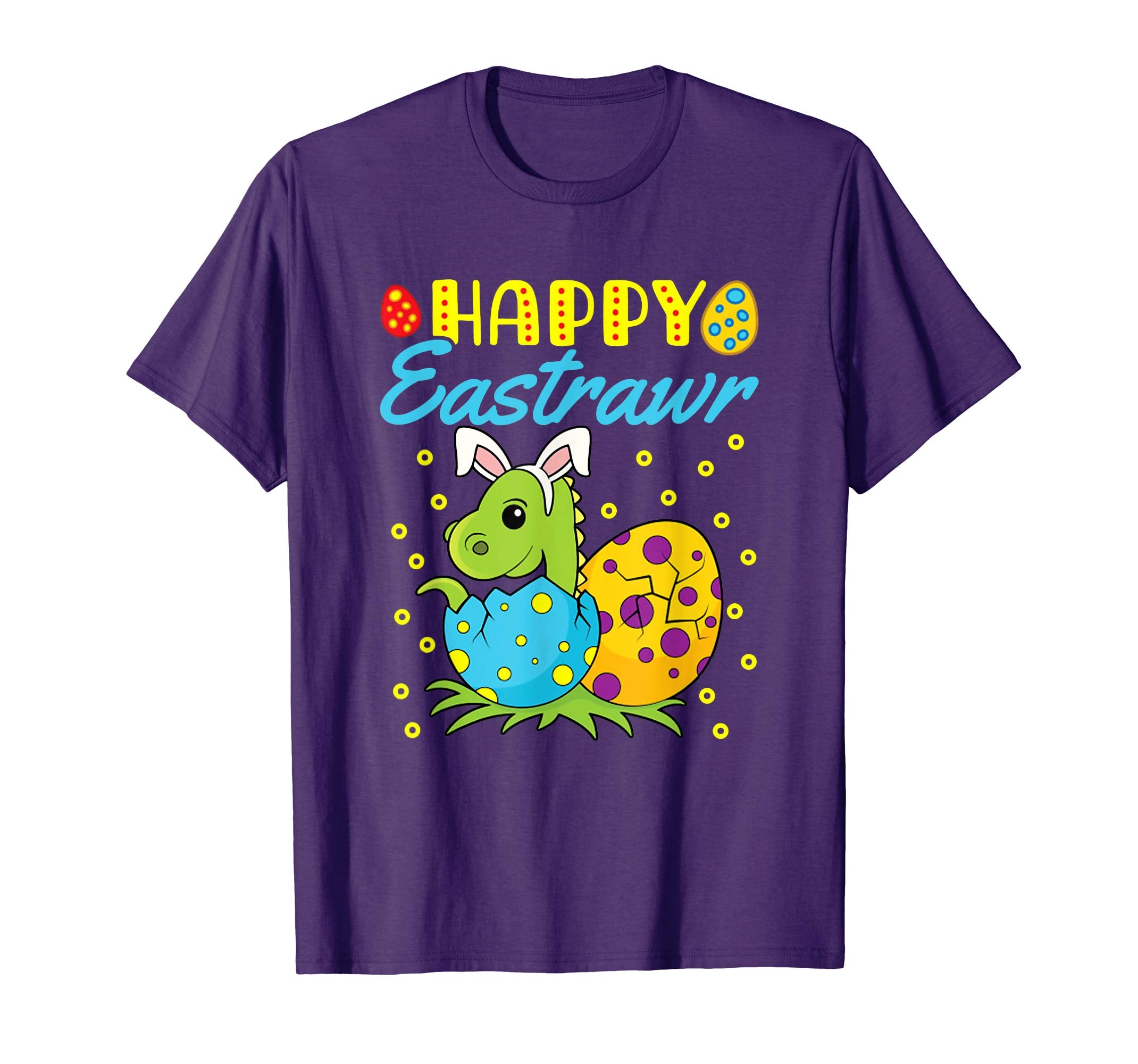 Happy Eastrawr T-Rex Dinosaur Easter Bunny Egg T Shirt Kids