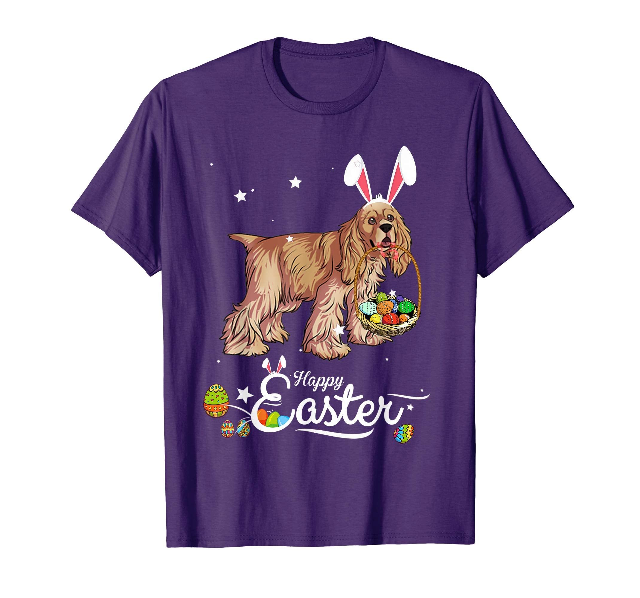 Cocker Spaniel Dog With Bunny Hat Easter Costume T Shirt