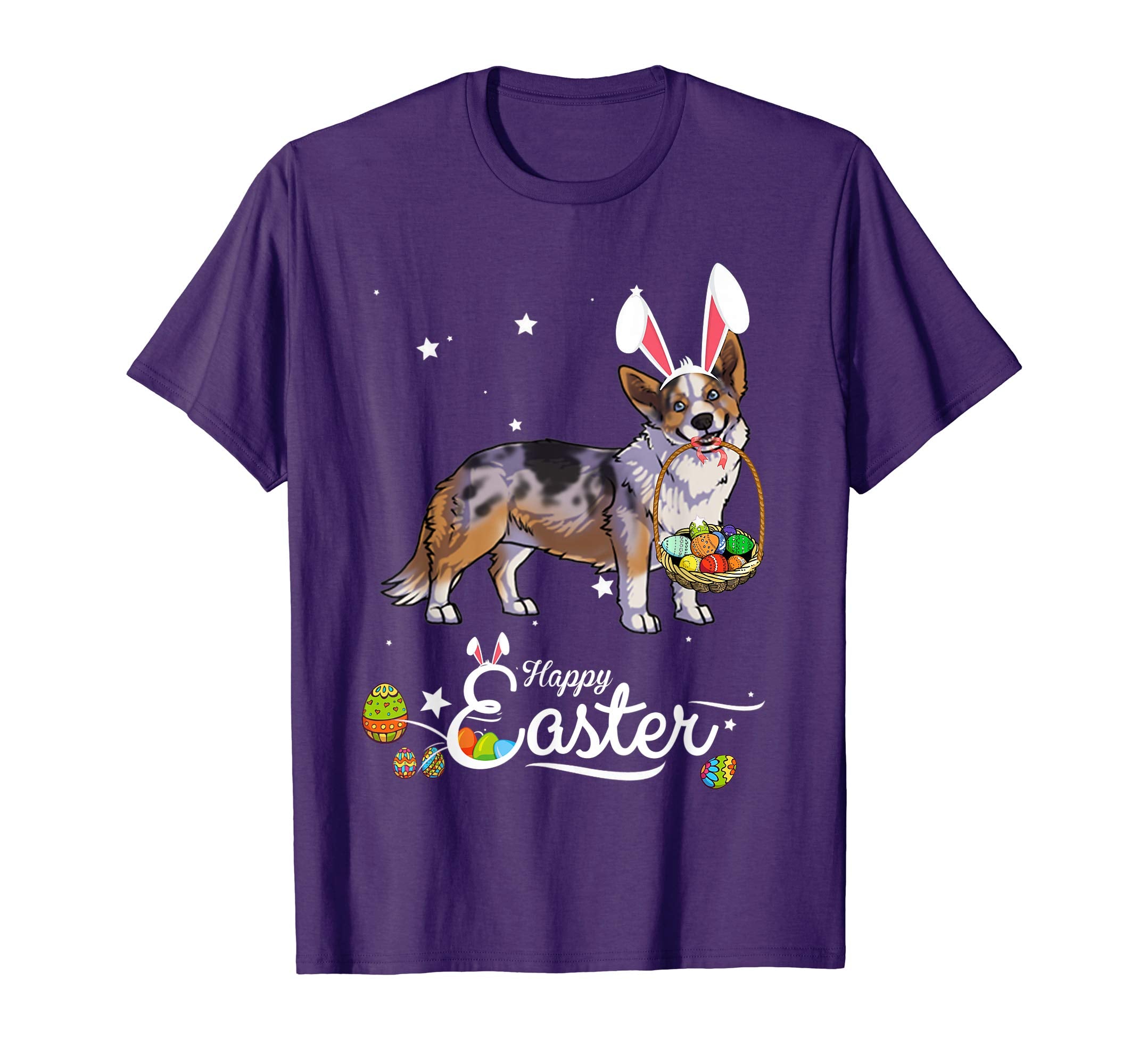 Cardigan Welsh Corgi Dog With Bunny Hat Easter Costume Shirt