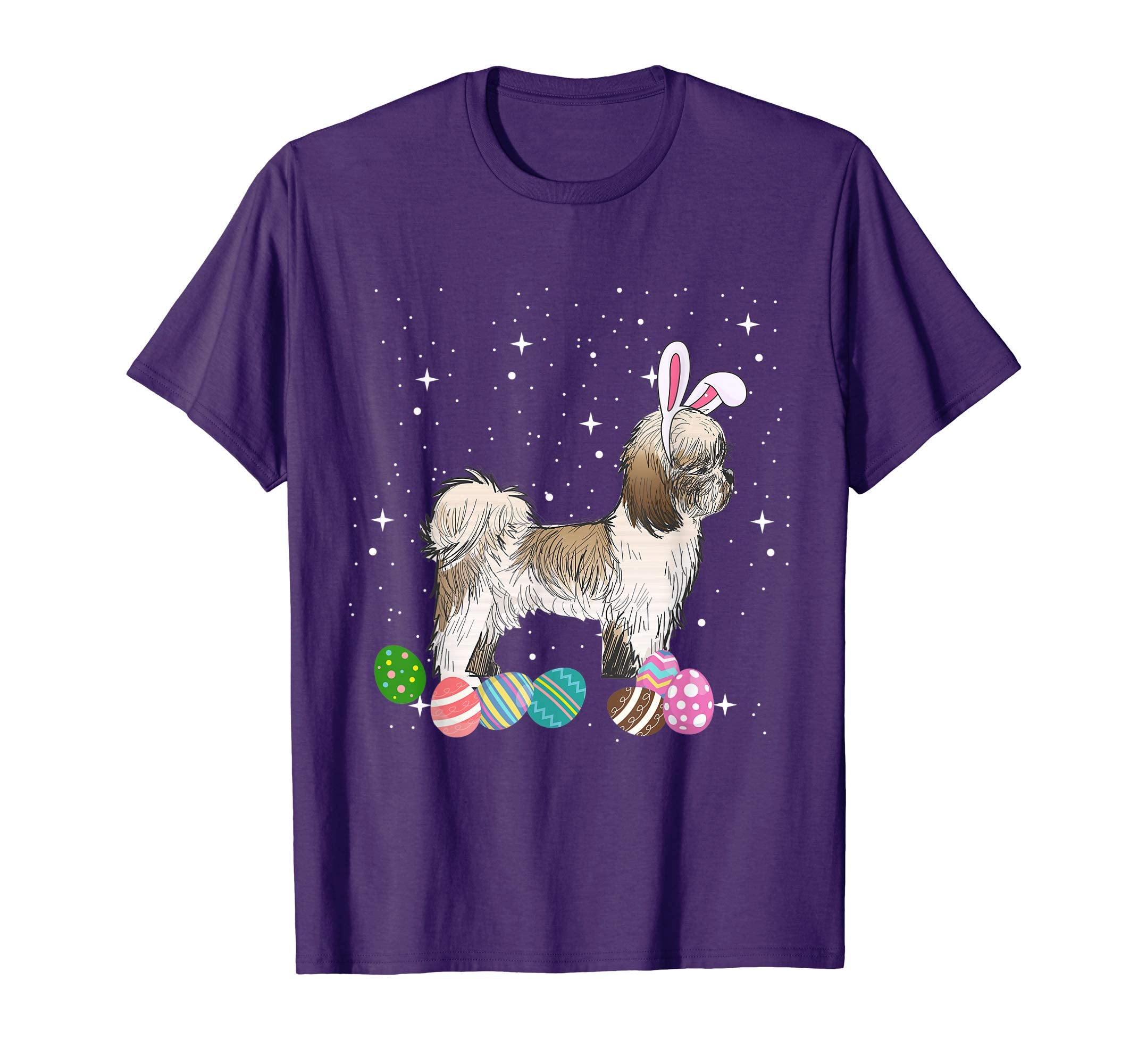 Shih Tzu Dressed As Easter Bunny With Rabbit Ears T-Shirt