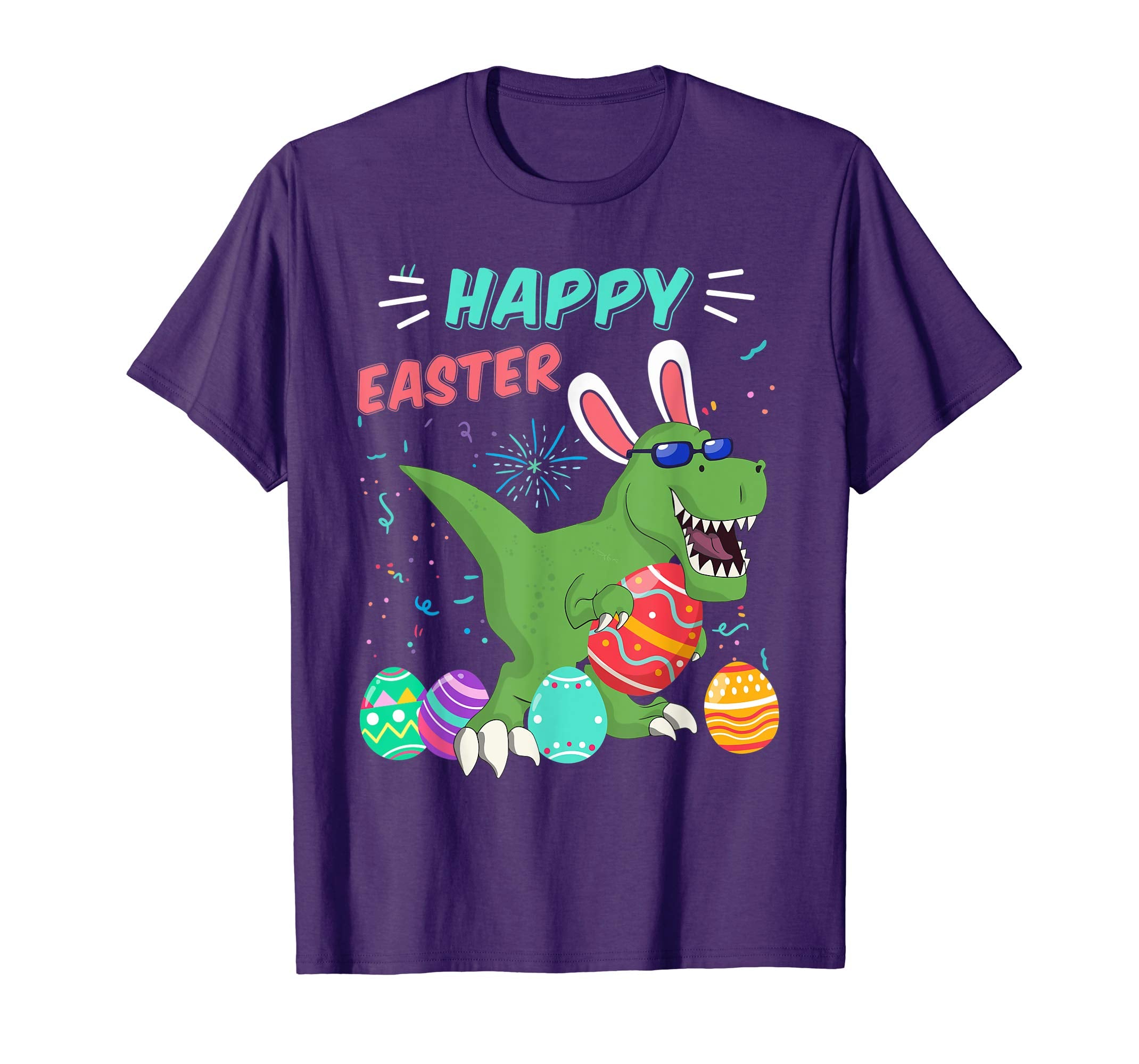 Happy Eastrawr T Rex Dinosaur Easter Bunny Egg Shirt Kids