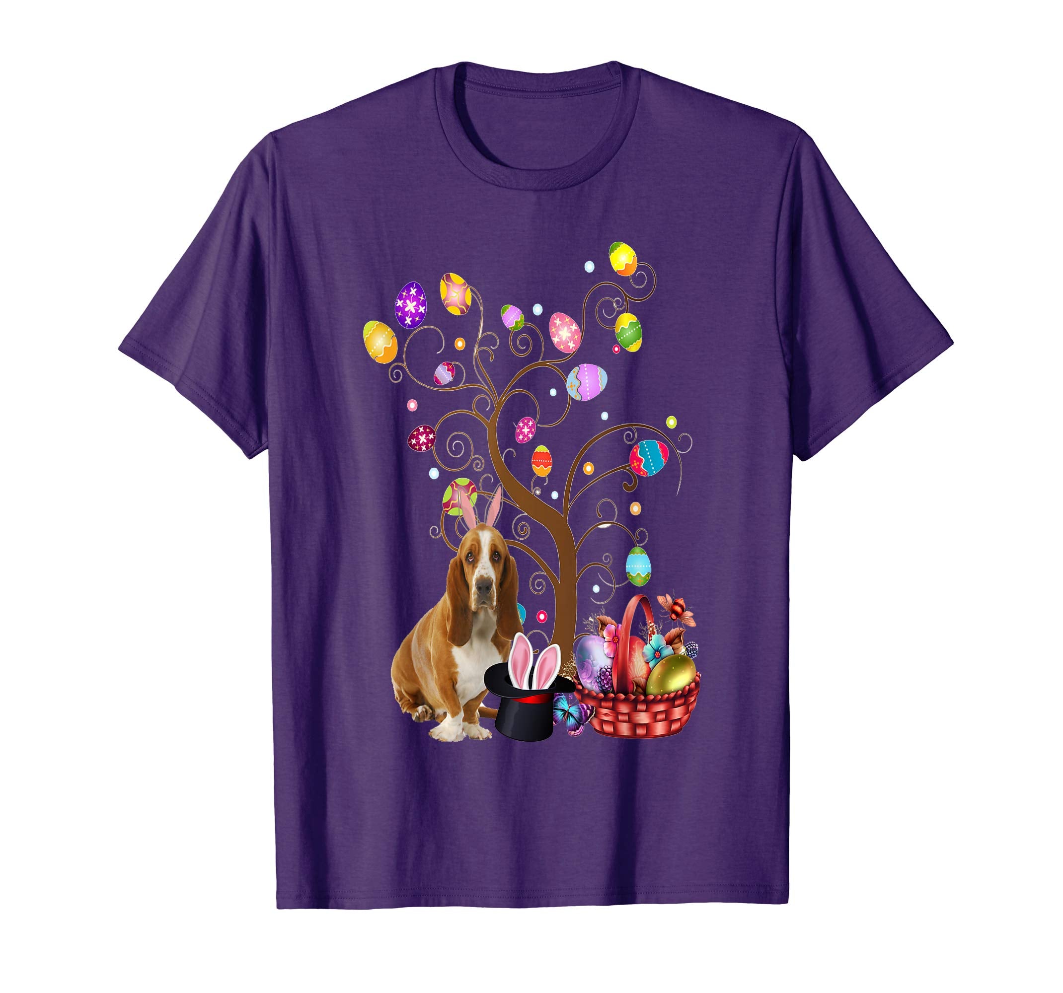 Bunny Basset Hound Dog Easter Day Hunting Egg T-Shirt