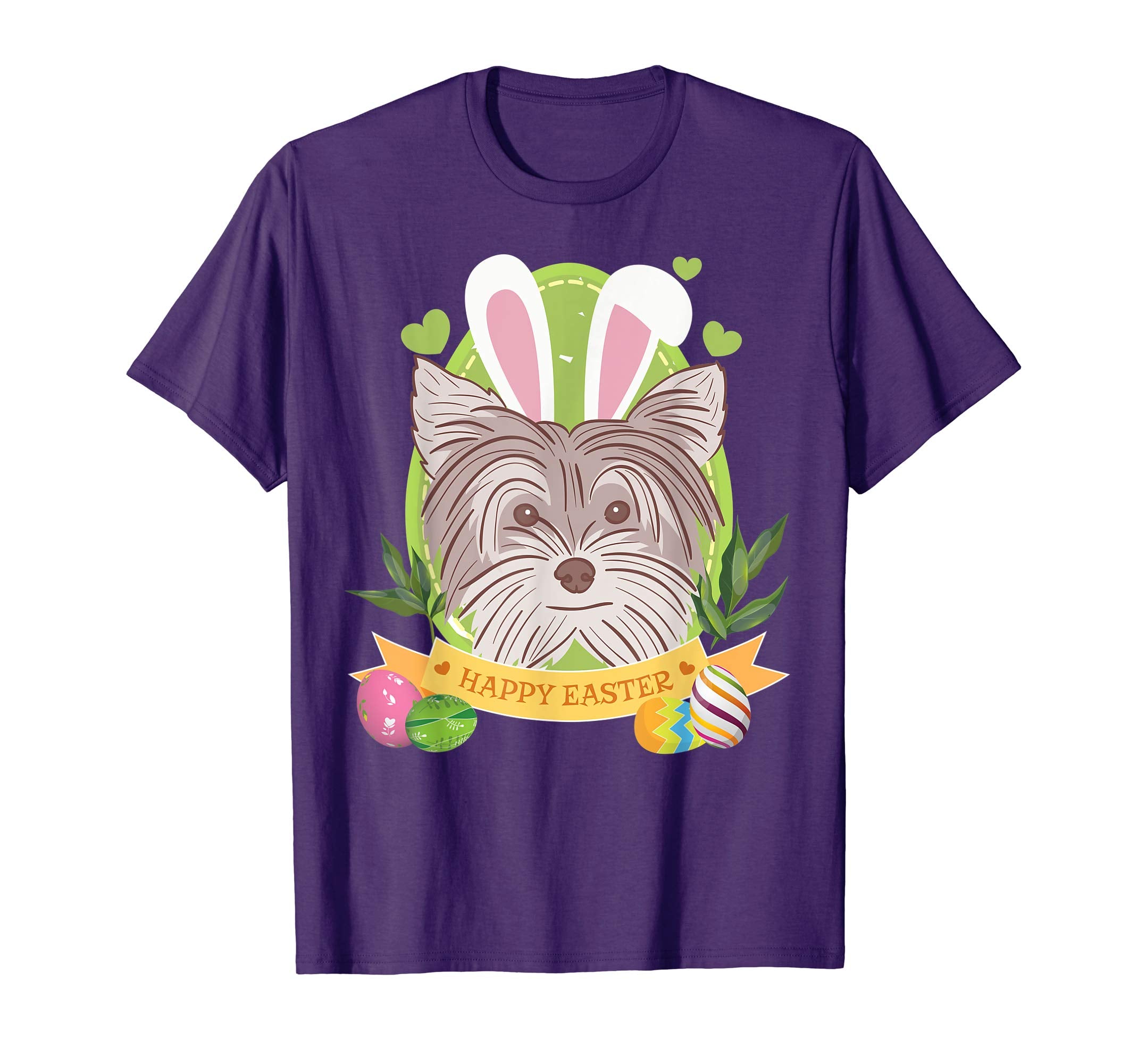 Bunny Yorkshire Terrier Dog Easter Day Lovers T-Shirt Egg
